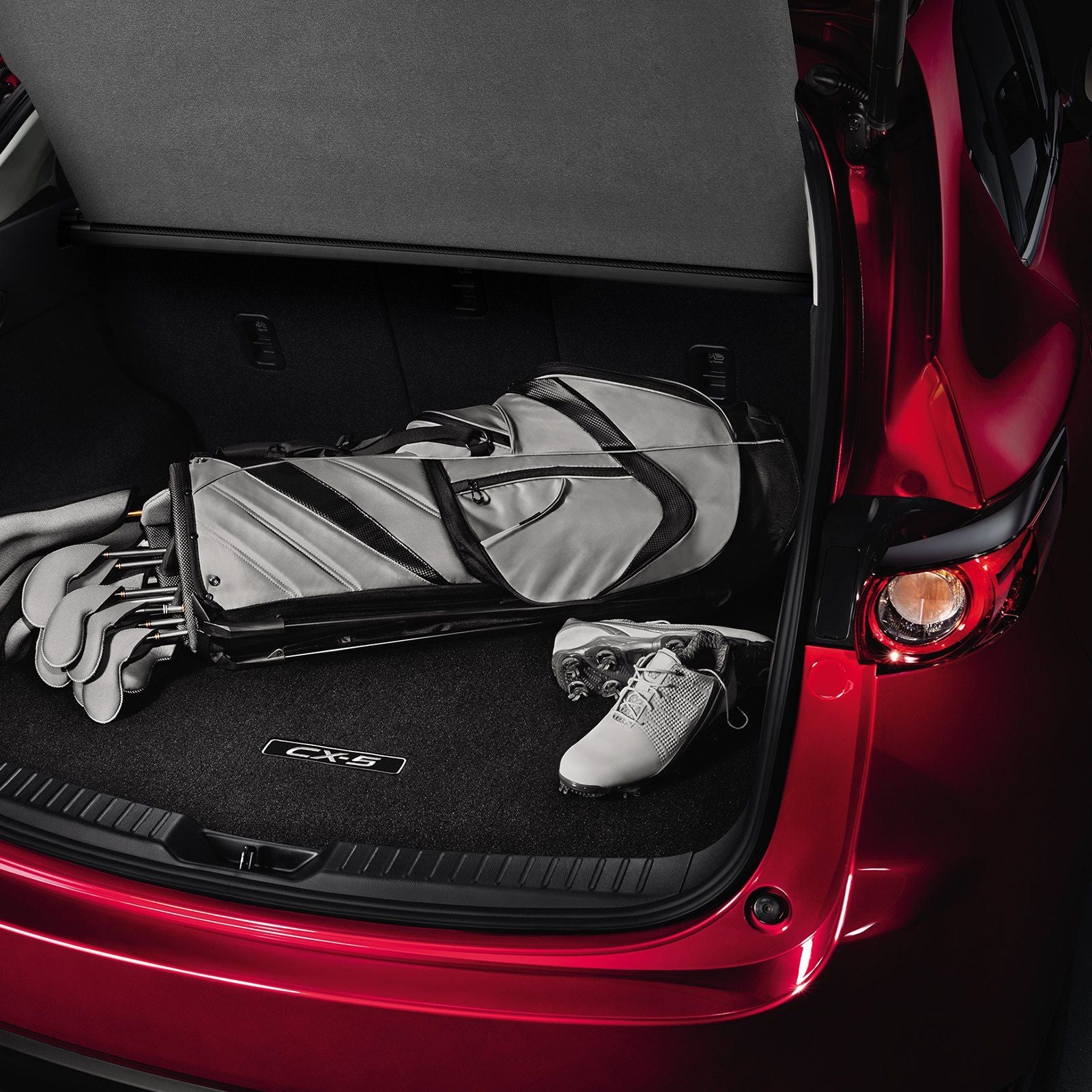 Retractable Cargo Cover, Upgraded Carbon Fiber Texture Trunk Cover, Anti-Peeping Luggage Privacy Shield, Easy Installation Security Shade Car Accessories, for Mazda CX-5 2017-2025 5-Seater