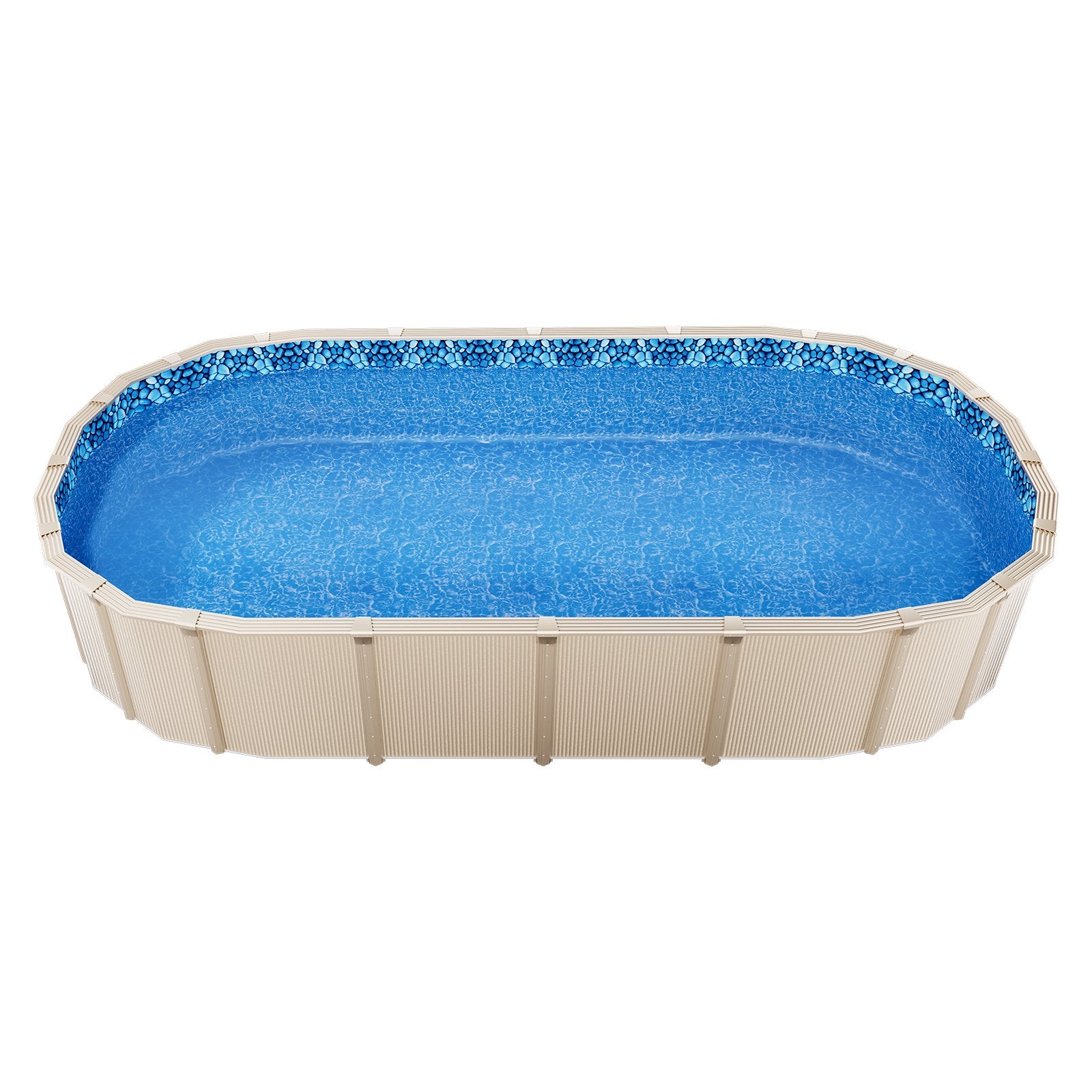 VEVOR Oval Pool Liner 15x30ft Unibead Style Pool Liner 52in Wall Height