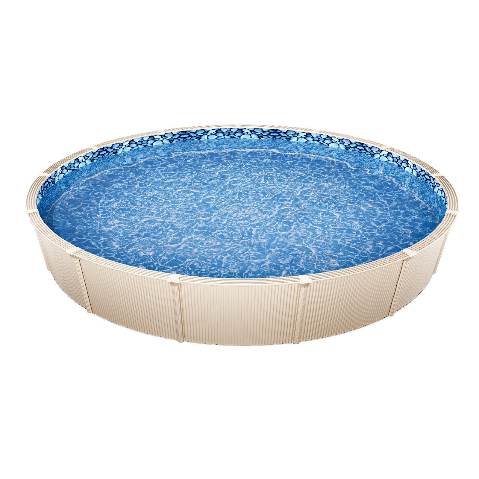 21-ft Round Above Ground Pool Liner, Unibead Pool Liners, Standard Gauge, 52inch Wall Height, Designed for Steel Sided Above-Ground Swimming Pools