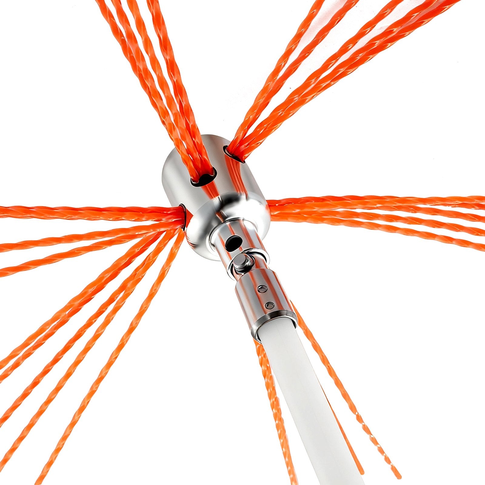 VEVOR Chimney Sweep Kit, 8m Maximum Extendable Length Chimney Brush, Chimneys Cleaning Kit with Bristle Replacements & Goggles, 90° Bendable Fireplace Cleaning Tool, for Square, Rectangle Chimneys