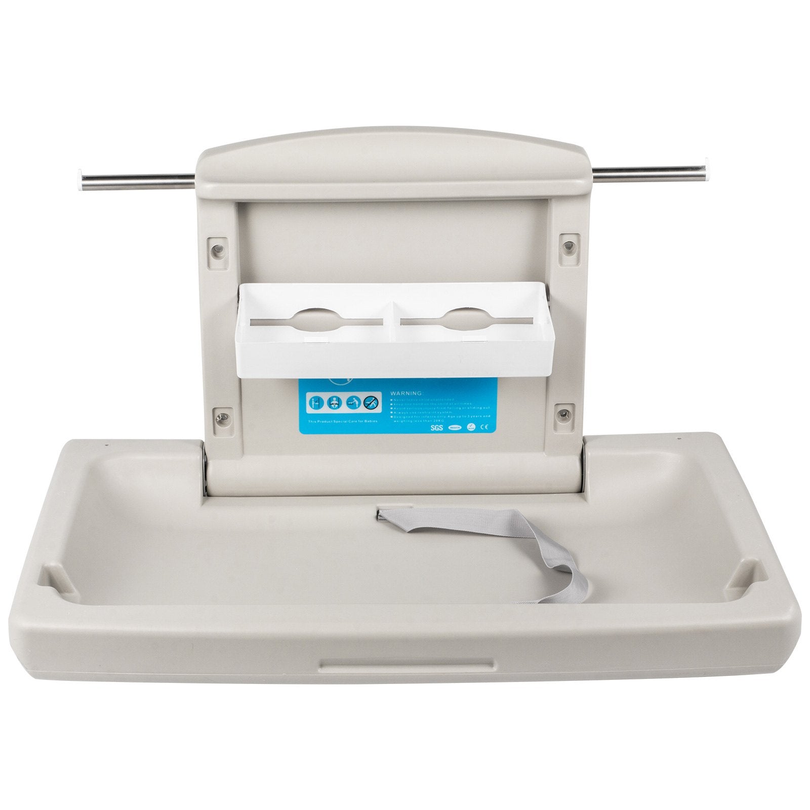VEVOR Horizontal Baby Changing Table Wall-mounted Baby Diaper Changing Station Vertical Fold Down Baby Changing Table