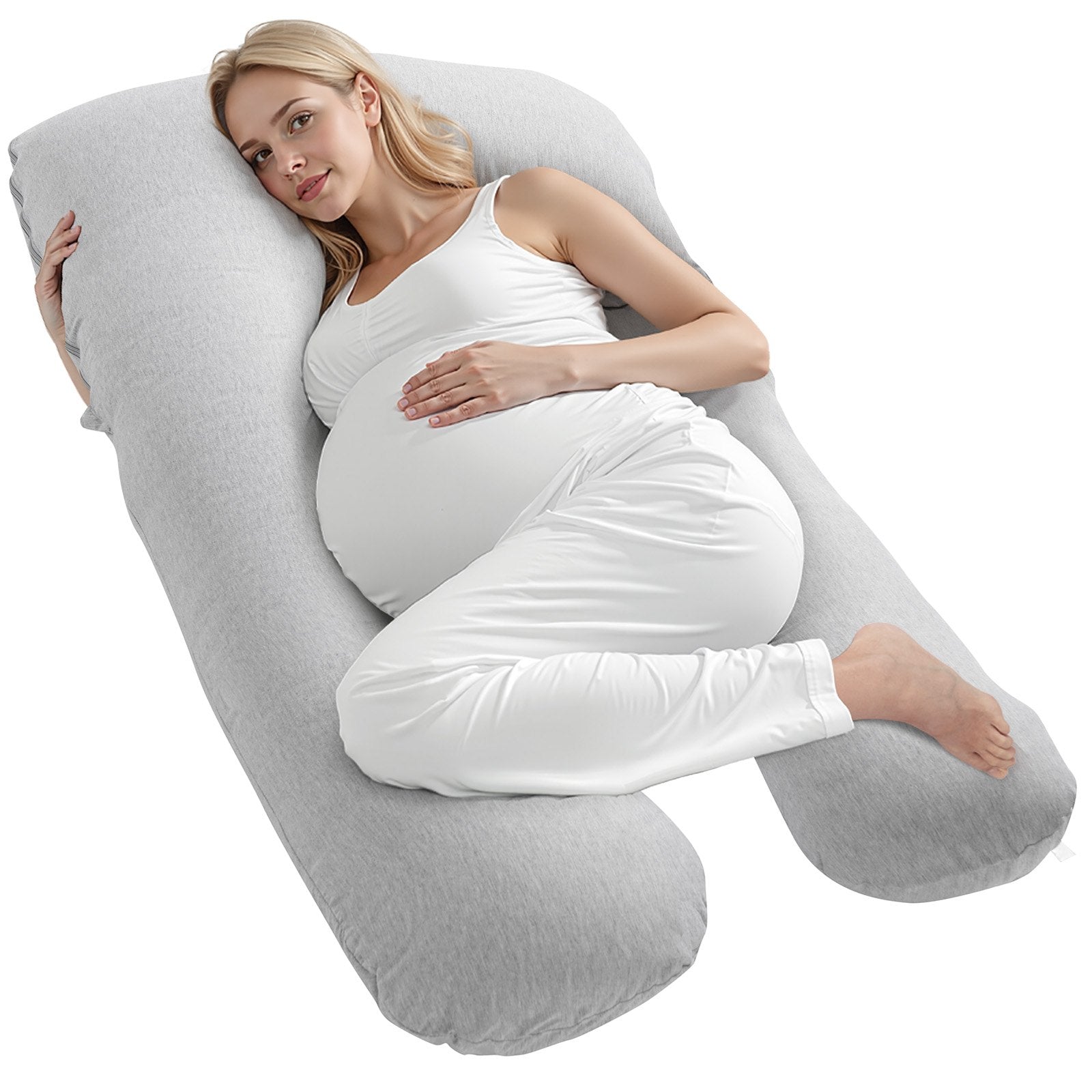 VEVOR Pregnancy Pillow, U-Shaped Full Body Maternity Pillow for Pregnant Women, Soft and Breathable Pregnant Support Pillows with Removable & Washable Cover, Perfect for Back, Belly, Hip, Legs Relief