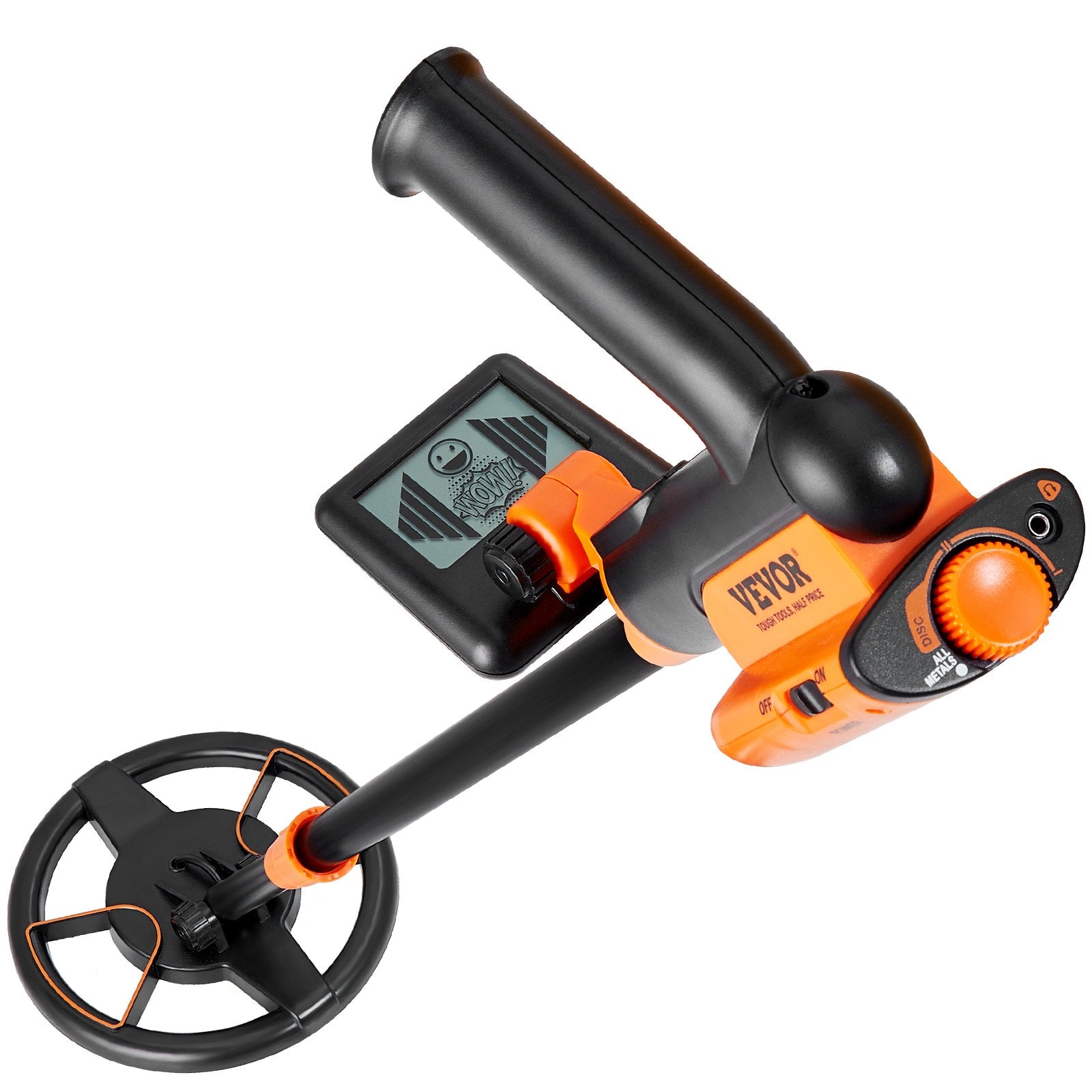 VEVOR Metal Detector for Kids, 150mm, Waterproof Search Coil with LCD Display, Adjustable 660.4-914.4 mm Gold Detector, Lightweight Carbon Fiber Stem for Junior & Youth Detecting Gold Coin Treasure