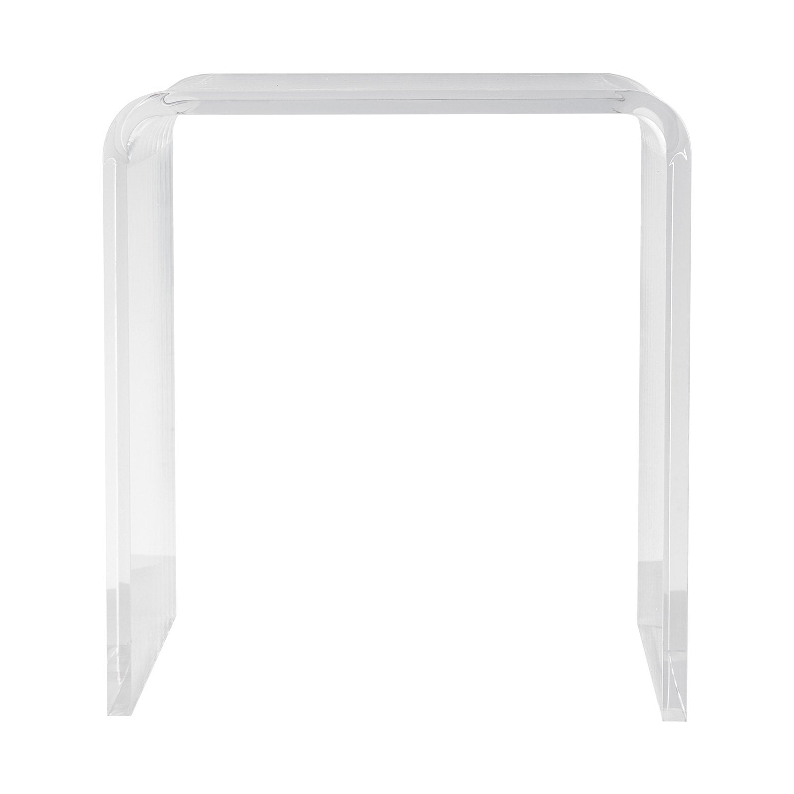 VEVOR Acrylic End Table, C-Shaped Lucite Side Table, Clear Acrylic Side Table for Drink, Food, Snack used in Living Room, Bedroom, and Study