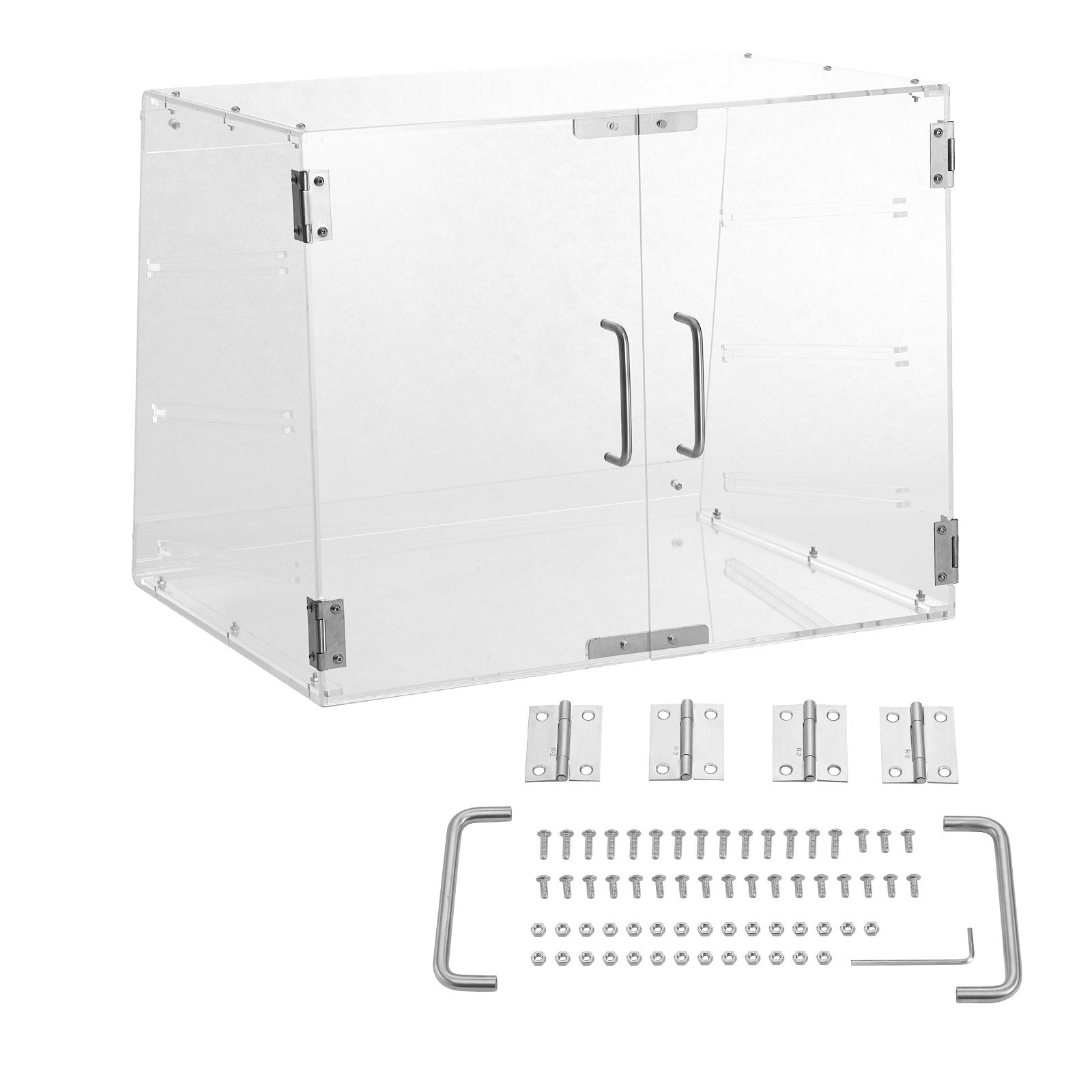 VEVOR Pastry Display Case, 3-Tier Commercial Countertop Bakery Display Case, Acrylic Display Box with Rear Door Access & Removable Shelves, Keep Fresh for Donut Bagels Cake Cookie