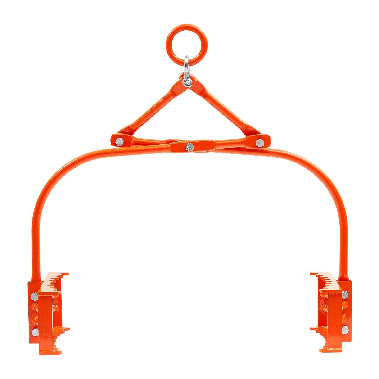 609mm Stone Lifting Tongs, 2-Claw Rock Tongs, Heavy Duty Steel Log Tongs, 500KG Lifting Capacity, Swivel Log Grapple, Serrated Claw Design, Easy Chain Hook up Tongs for Stone Blocks & Marble