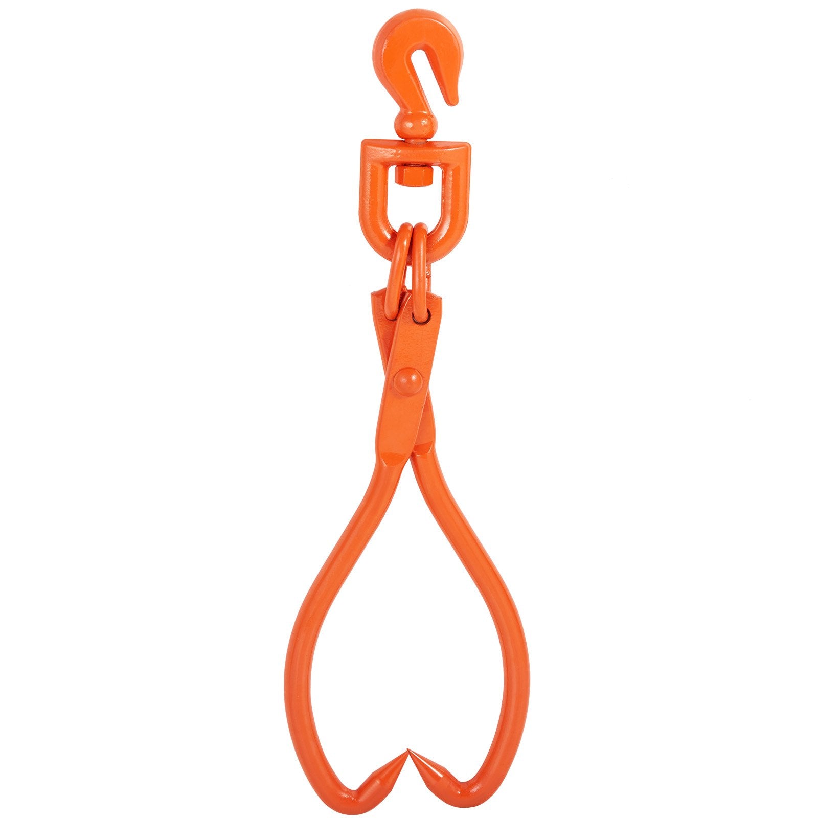 VEVOR Log Skidding Tongs, 45.7cm 2 Claw Log Lifting Tongs, Heavy Duty Rotating Steel Lumber Skidding Tongs, 350 kg Loading Capacity, Log Lifting, Handling, Dragging & Carrying Tool