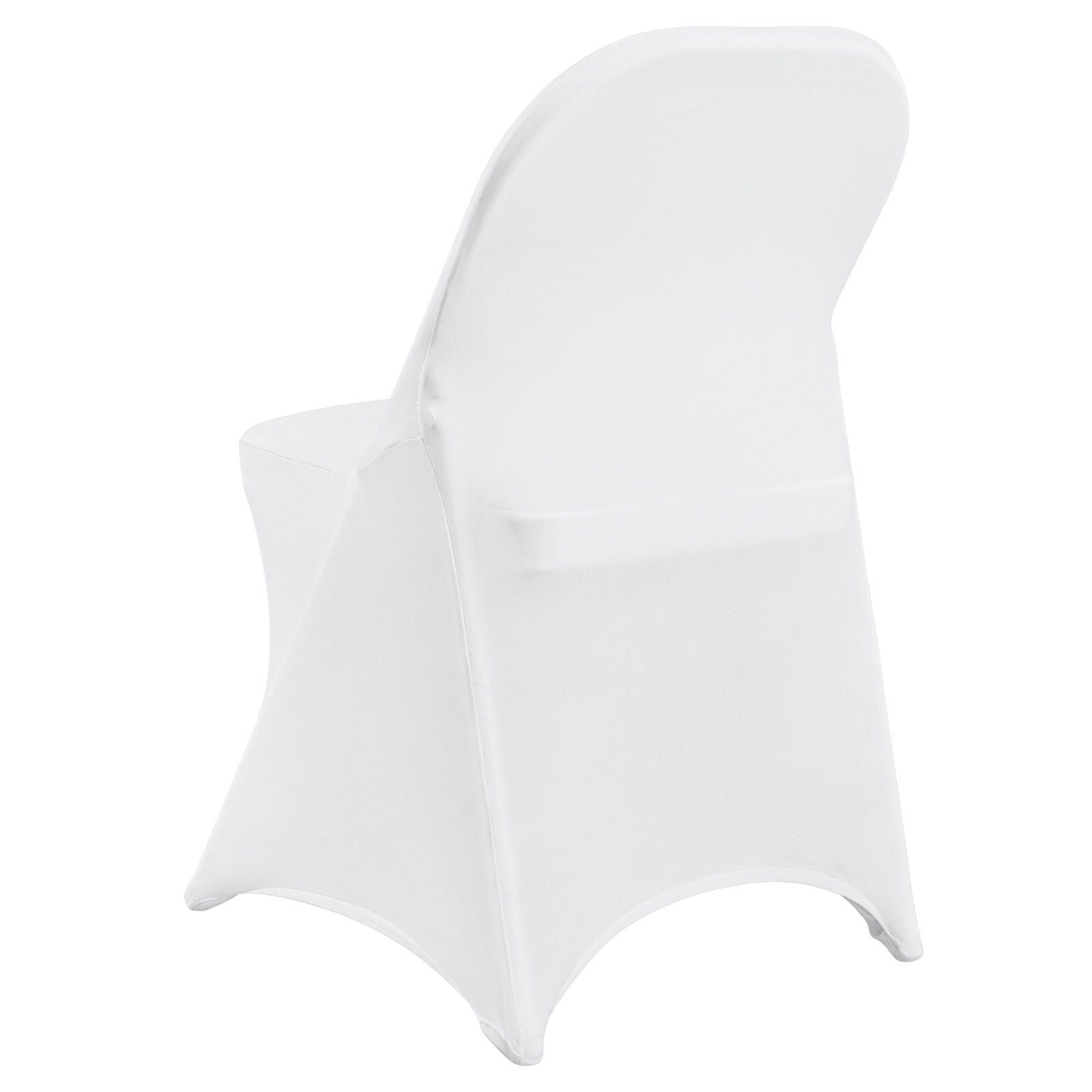 Stretch Spandex Folding Chair Covers, Universal Fitted Chair Cover, Removable Washable Protective Slipcovers, for Wedding, Holiday, Banquet, Party, Celebration, Dining (50PCS White)