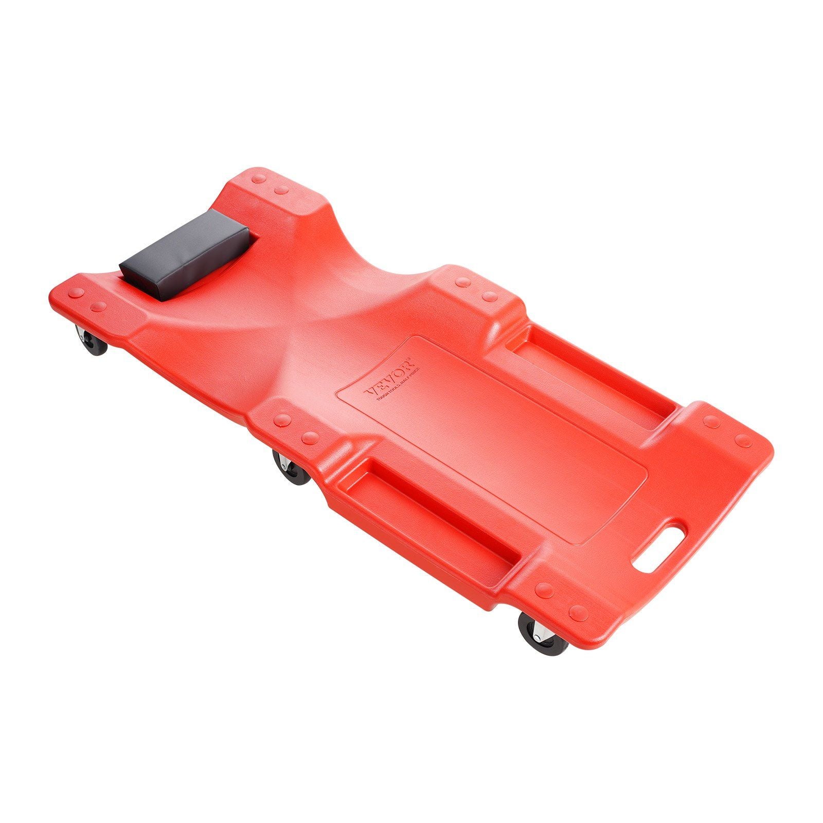 Mechanic Plastic Creeper, 914 mm, 158.8 kg Capacity Automotive Rolling Garage Creeper with Molded Ergonomic HDPE Body Padded Headrest & Dual Tool Trays 6 Wheels, for Garage Shop Auto Repair