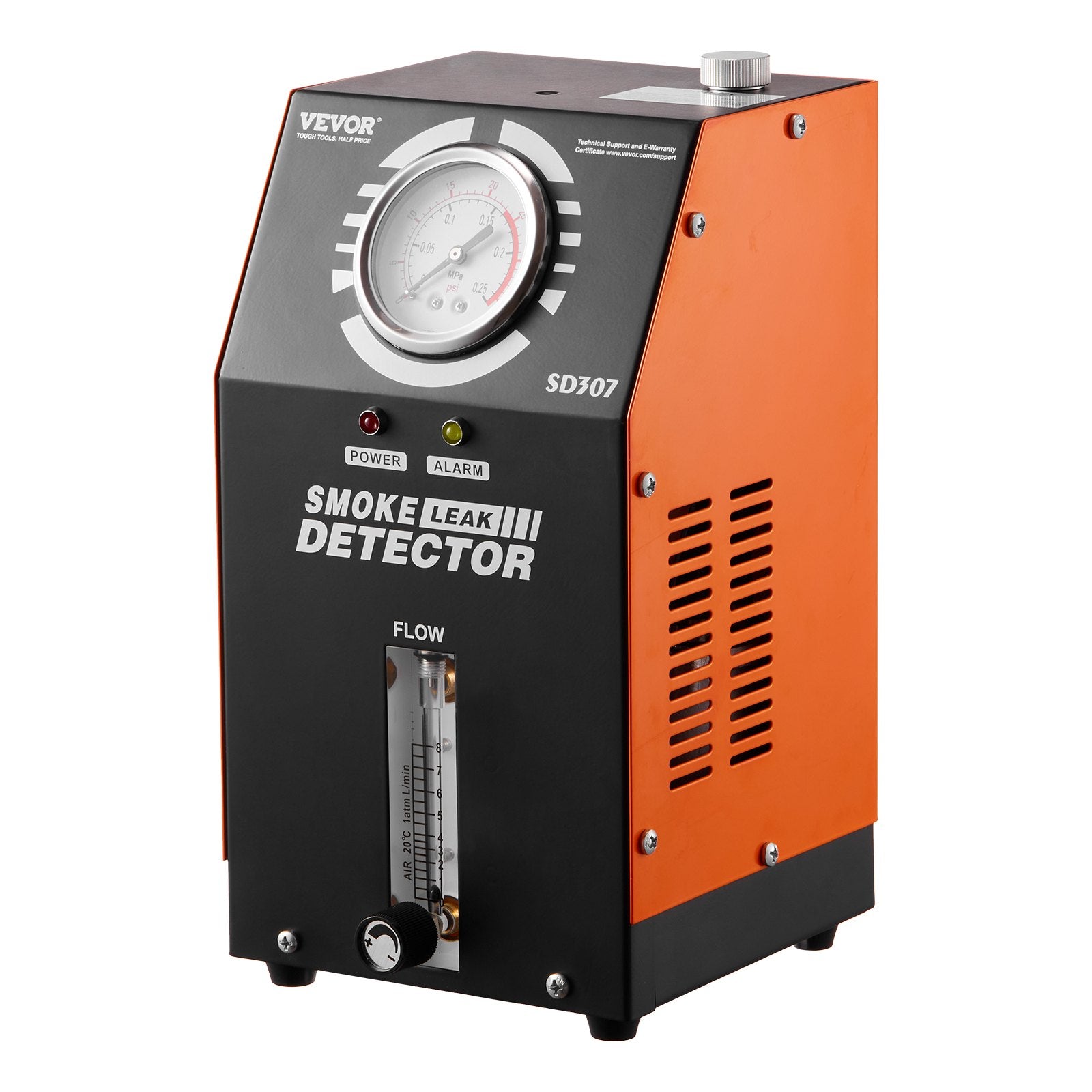 VEVOR Automotive Smoke Machine Leak Detector, EVAP Vacuum Fuel Leak Tester with Built-in Air Pump, Pressure Gauge & Flow Meter, 2-Mode Vacuum Pipe Fuel Diagnostic Detector for 12V Cars Trucks Boats