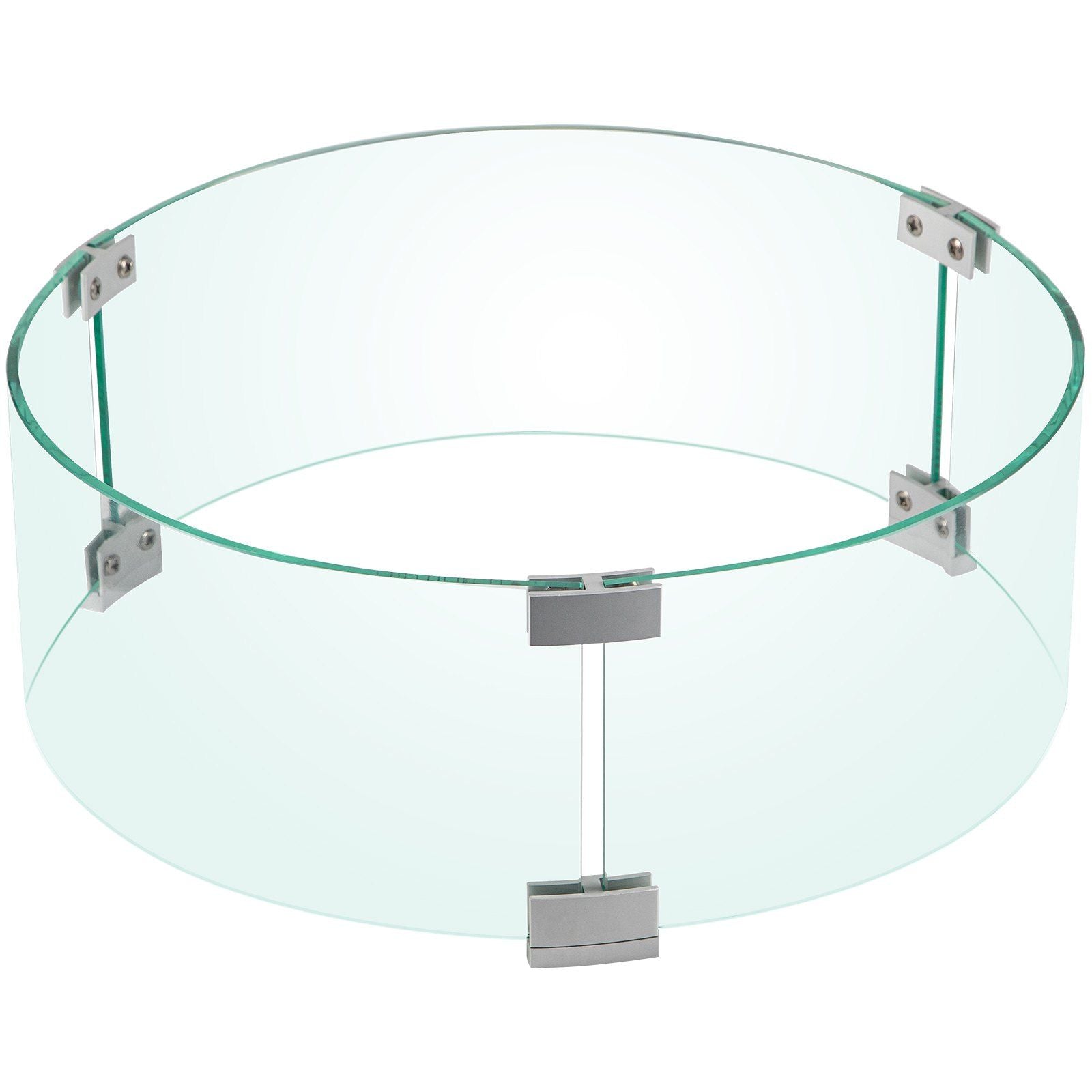 Fire Pit Wind Guard Tempered Glass Flame Guard 17x17x6 In 1/4-In Thick