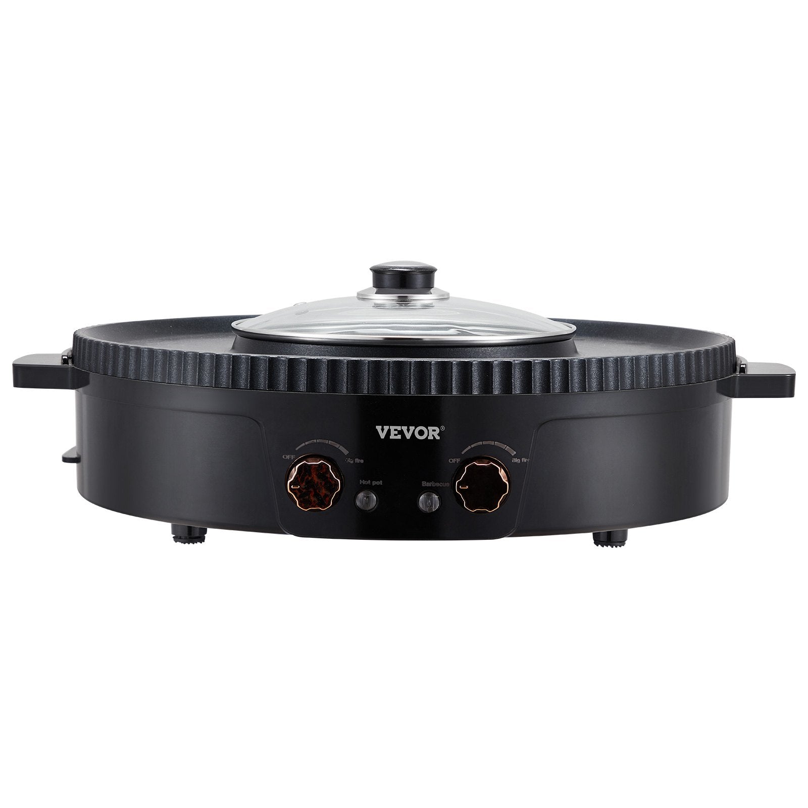 VEVOR Hot Pot with Grill 1800W 2-in-1 Electric Smokeless Grill and Hot Pot