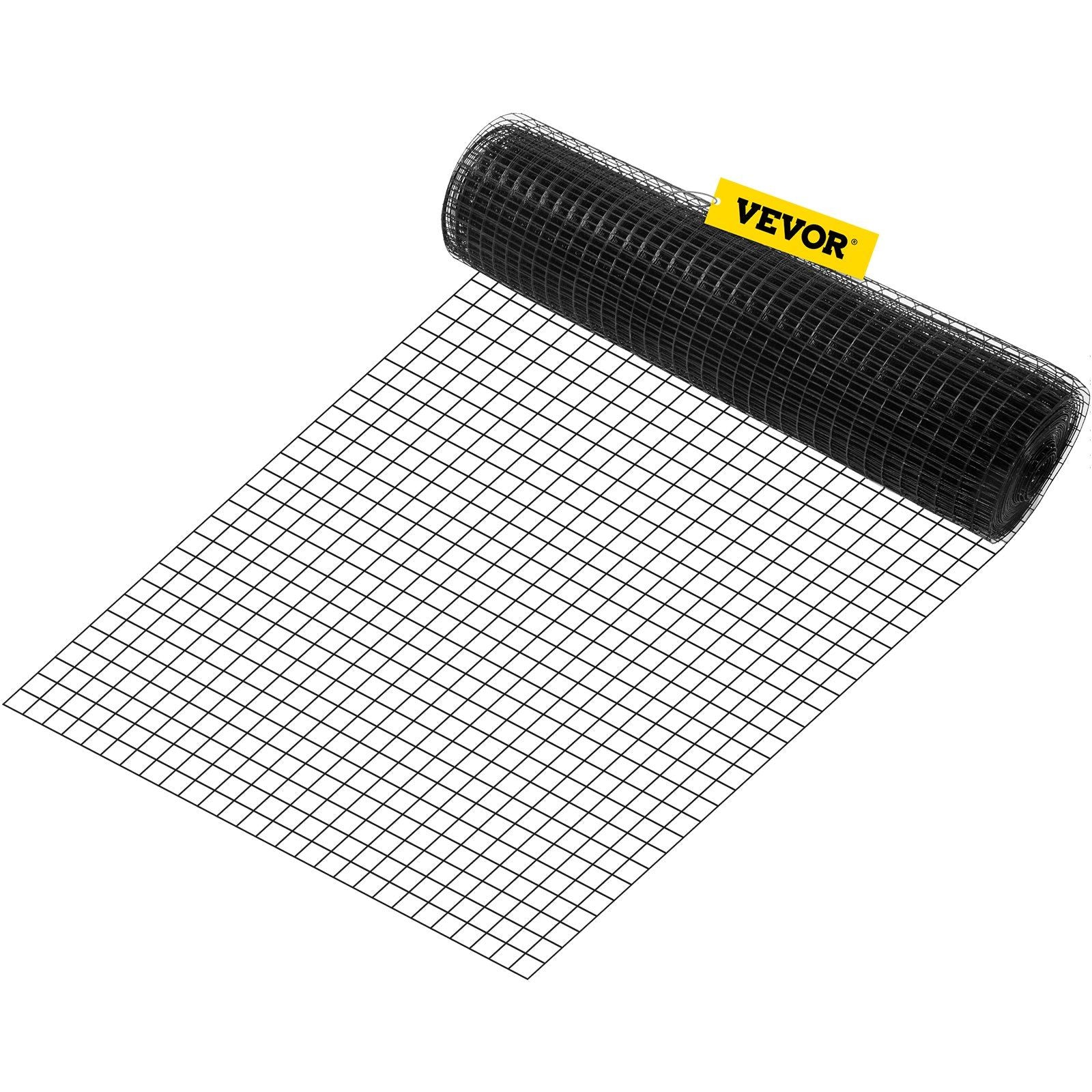 Hardware Cloth, 24" x 100' & 1"x1" Mesh Size, Galvanized Steel Vinyl Coated 16 Gauge Chicken Wire Fencing with A Cutting Plier & A Pair of Fabric Gloves, for Garden Fencing & Pet Enclosures,