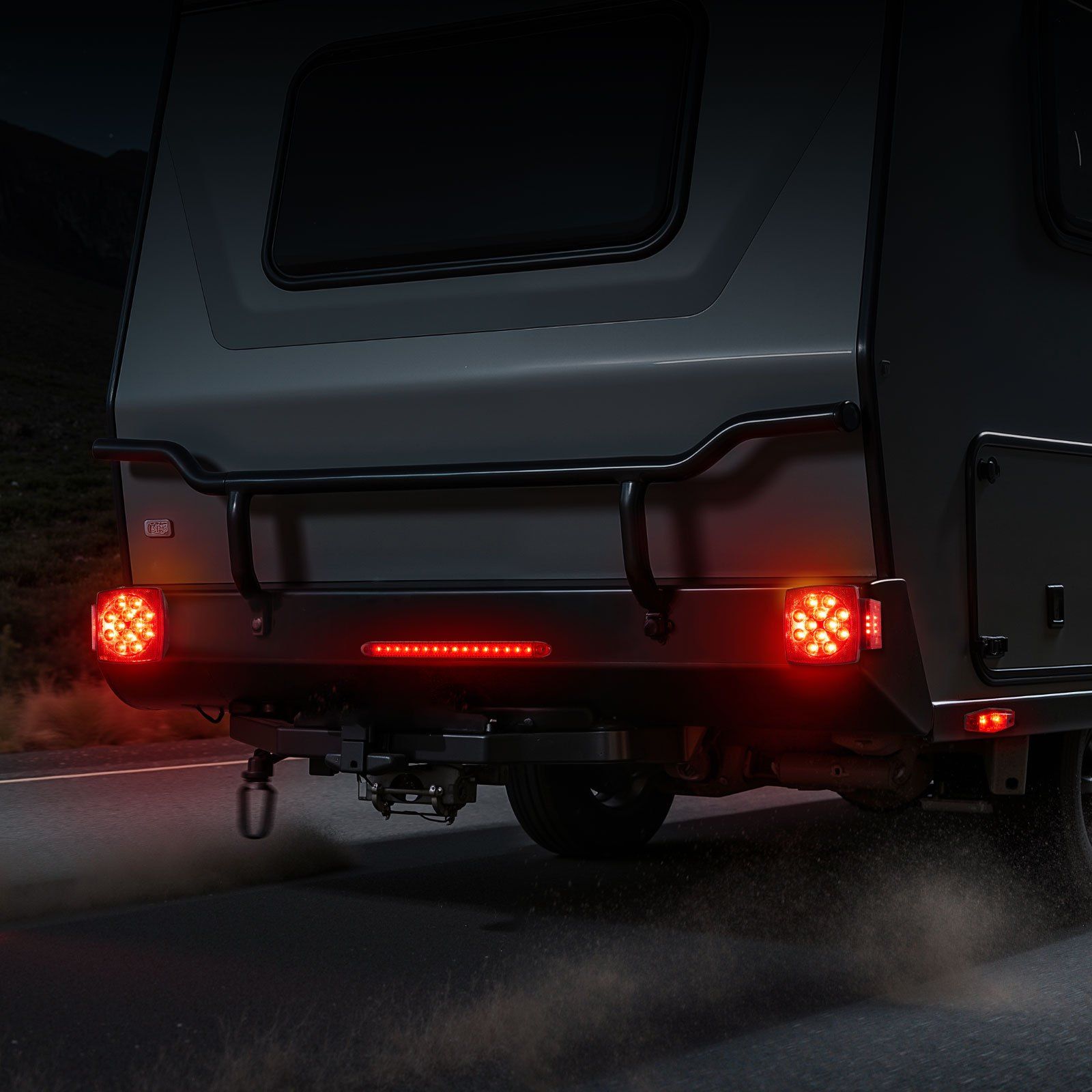 Trailer Lights, LED Trailer Tail Lights Kit with Stop Brake Turn Tail License Plate Clearance Lamp, Waterproof Tow Lighting Kit with Wiring Harness for Boat Truck Camper RV Snowmobile Caravan