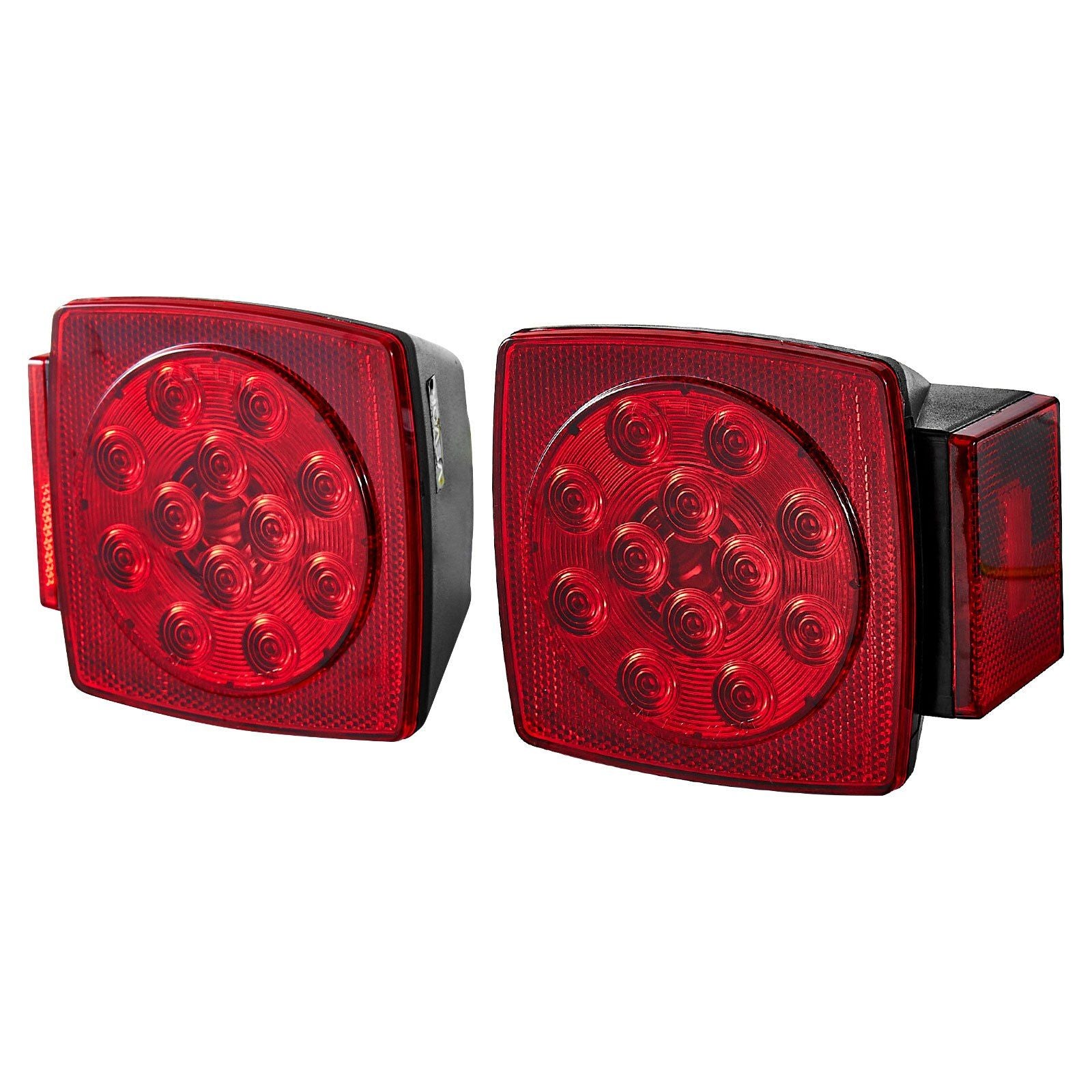 Trailer Lights, LED Trailer Tail Lights Kit with Stop Brake Turn Tail License Plate Clearance Lamp, Waterproof Tow Lighting Kit with Wiring Harness for Boat Truck Camper RV Snowmobile Caravan