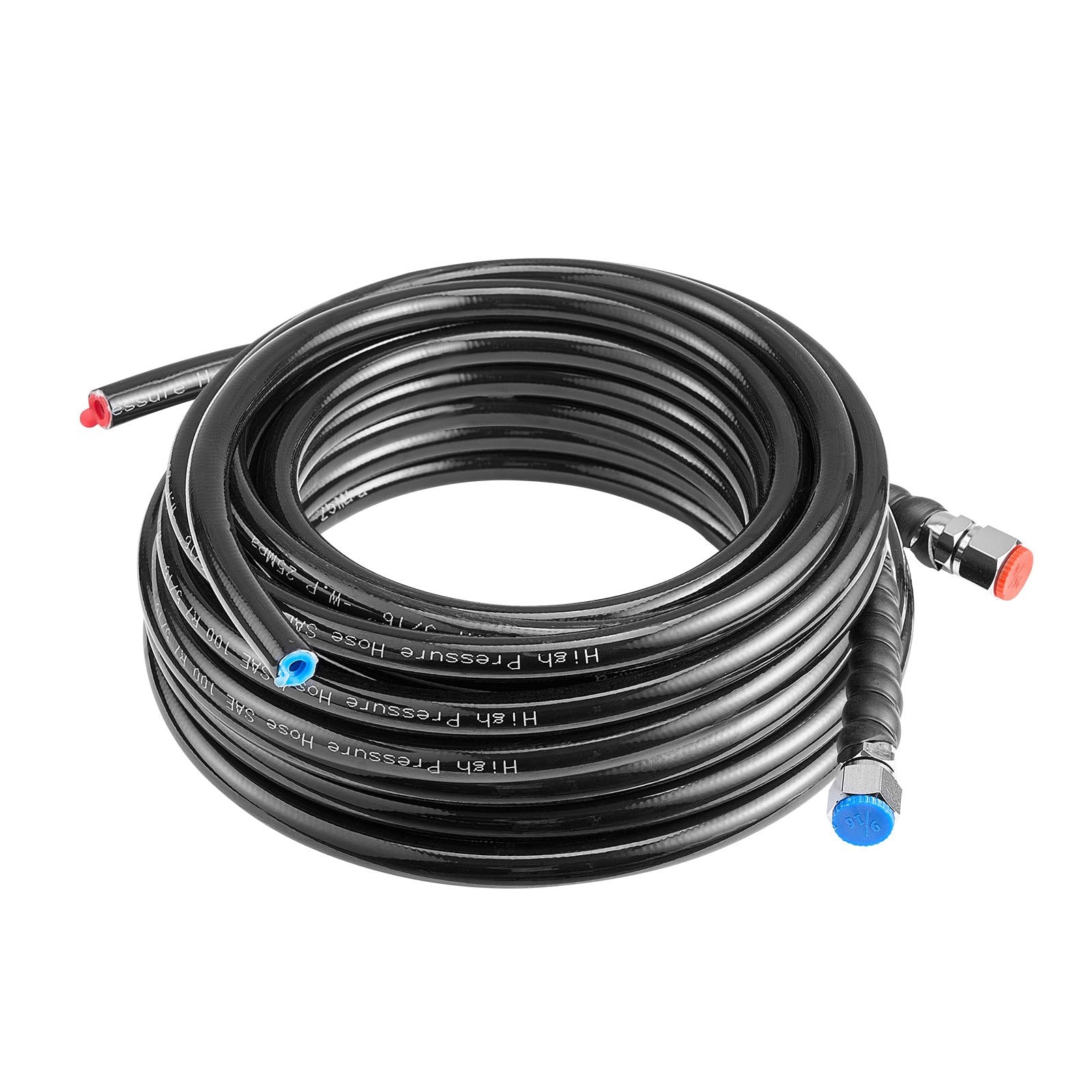 VEVOR Hydraulic Steering Kit, 90 HP, Marine Boat Hydraulic Steering System, with 6.9 MPa/1000 psi Helm Pump, Two-Way Lock Cylinder, and 6 m High-Strength Hoses, for Single Station, Single-Engine Use