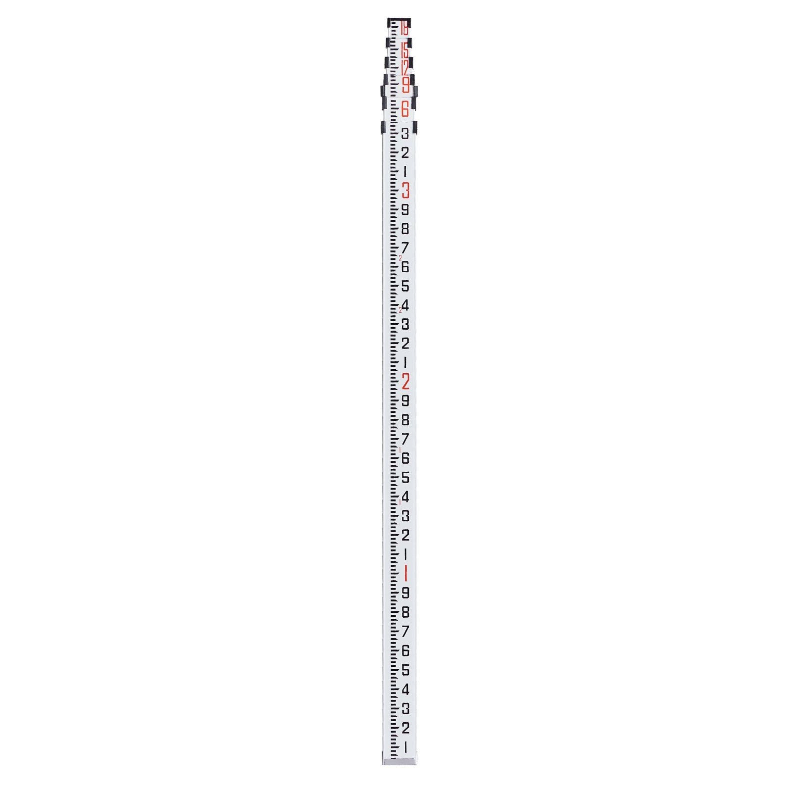 Aluminum Grade Rod, 18-Feet/10ths 6 Sections Telescopic Measuring Rod,Double-Sided Scale 1/10ft Leveling Rod Stick,Aluminum Alloy Survey Rod w/ Bubble Level &Carrying Bag for Houses,Walls,Floors