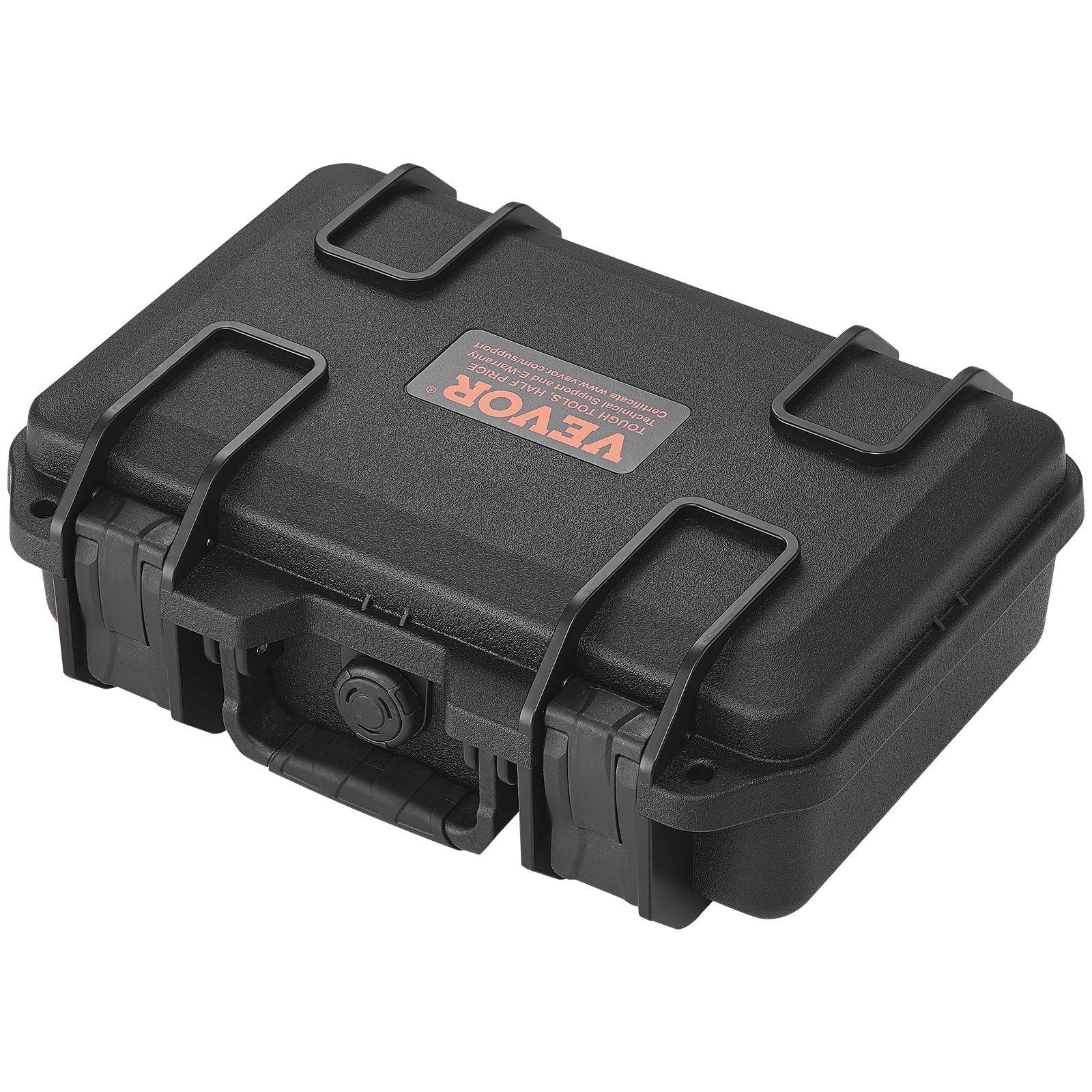 VEVOR Hard Pistol Cases with Pre-cut PU Foam, Waterproof & Dustproof Hard Gun Case for 1 Pistol, 12.59×9.01×4.4 in Lockable Pistol Case, Black