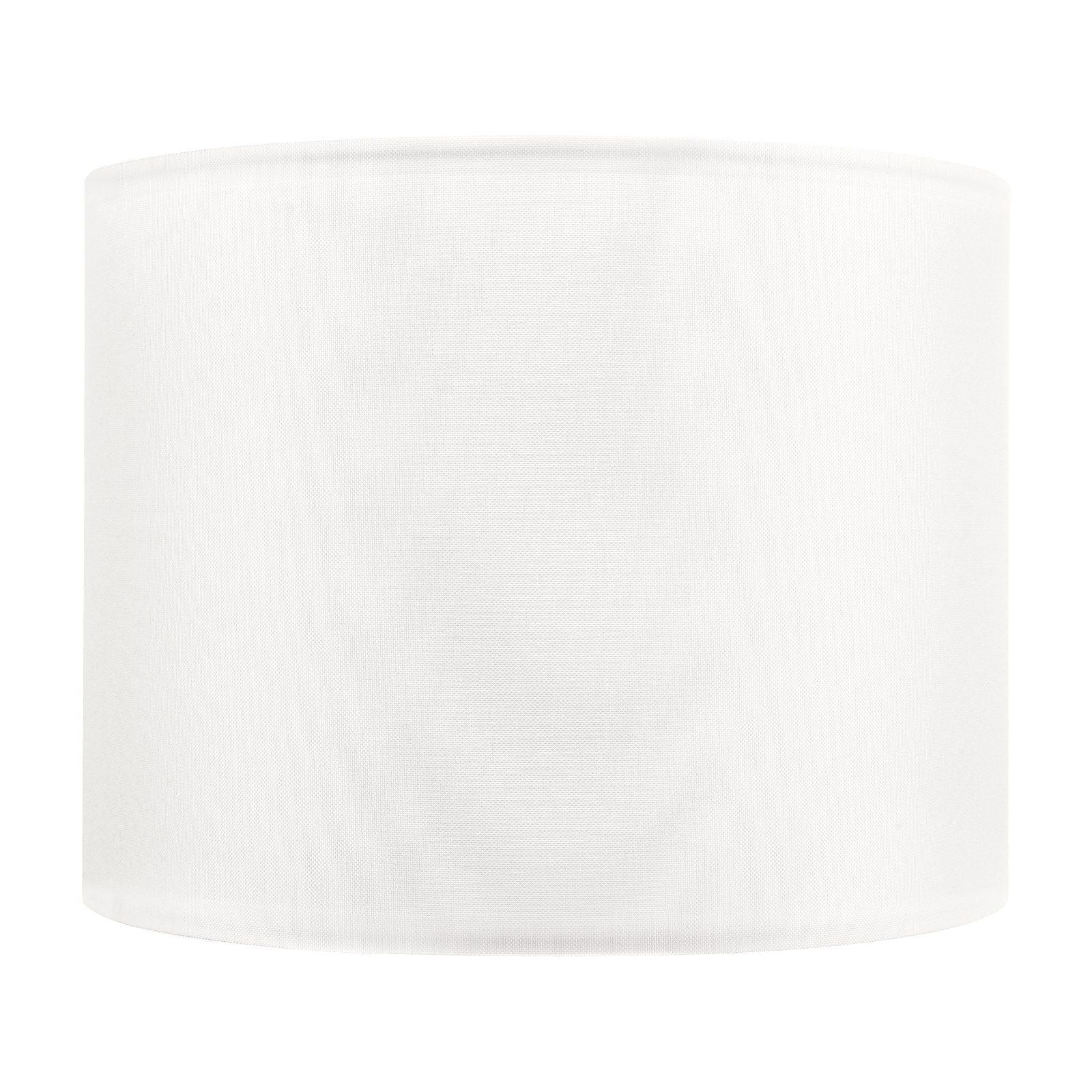 Drum Lamp Shade 2 Set, 33 cm Top x 33 cm Bottom x 25 cm High, Medium Drum Linen Lampshade, Replacement Lamp Shade for Table Lamps Floor Lamps Pendant Lights, Easy Assembly Required (Off-white)