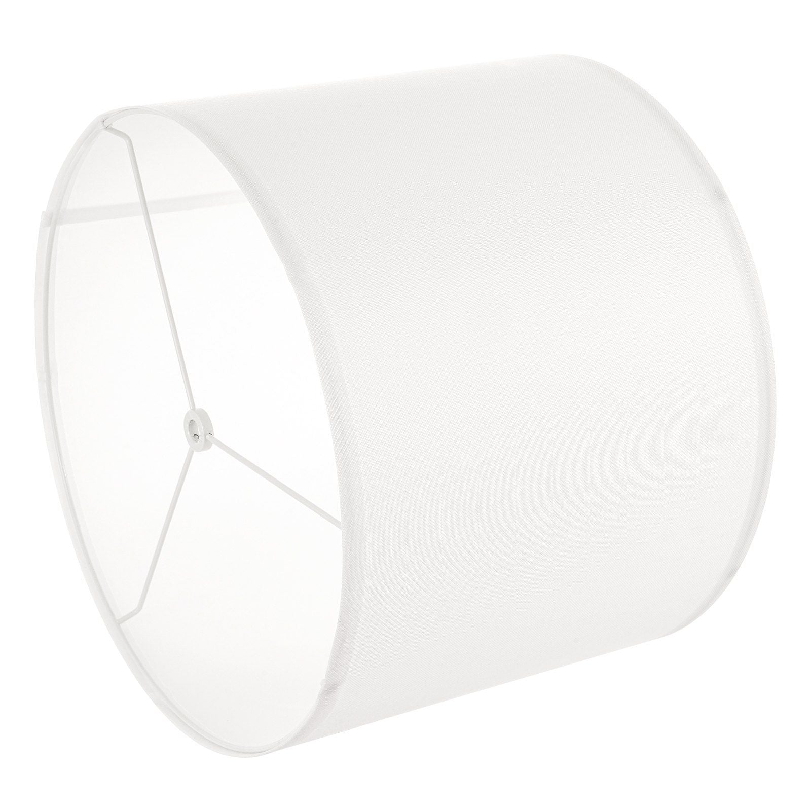 Drum Lamp Shade 2 Set, 33 cm Top x 33 cm Bottom x 25 cm High, Medium Drum Linen Lampshade, Replacement Lamp Shade for Table Lamps Floor Lamps Pendant Lights, Easy Assembly Required (Off-white)