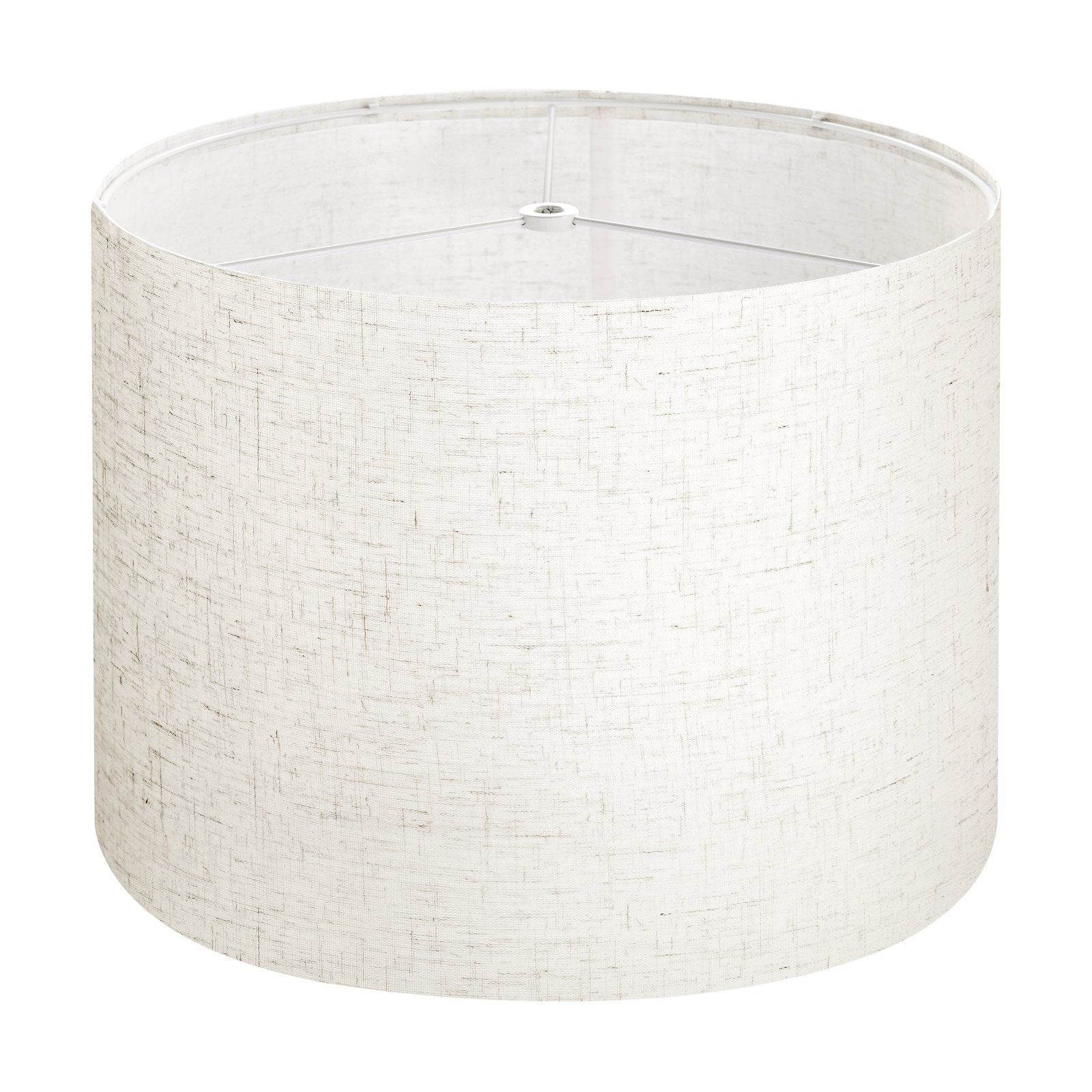Drum Lamp Shade, 33 cm Top x 33 cm Bottom x 25 cm High, Medium Drum Linen Lampshade, Replacement Lamp Shade for Table Lamps Floor Lamps Pendant Lights, Easy Assembly Required (Light Linen)