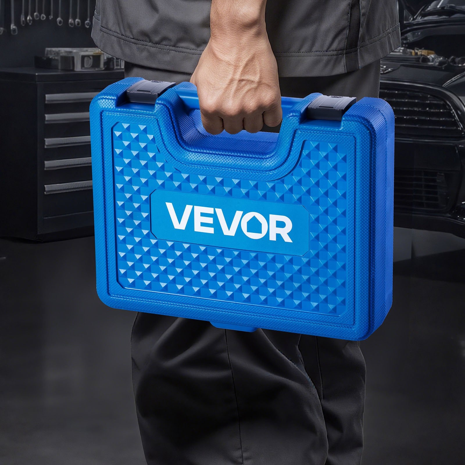 VEVOR Bearing Press Kit, 14 Pcs, Bearing Race and Seal Driver Set with Bushings and Adapters, Bushing Driver Tool Set, Heavy Duty Carbon Steel Seal Removal Installation Tool Kit with Storage Case