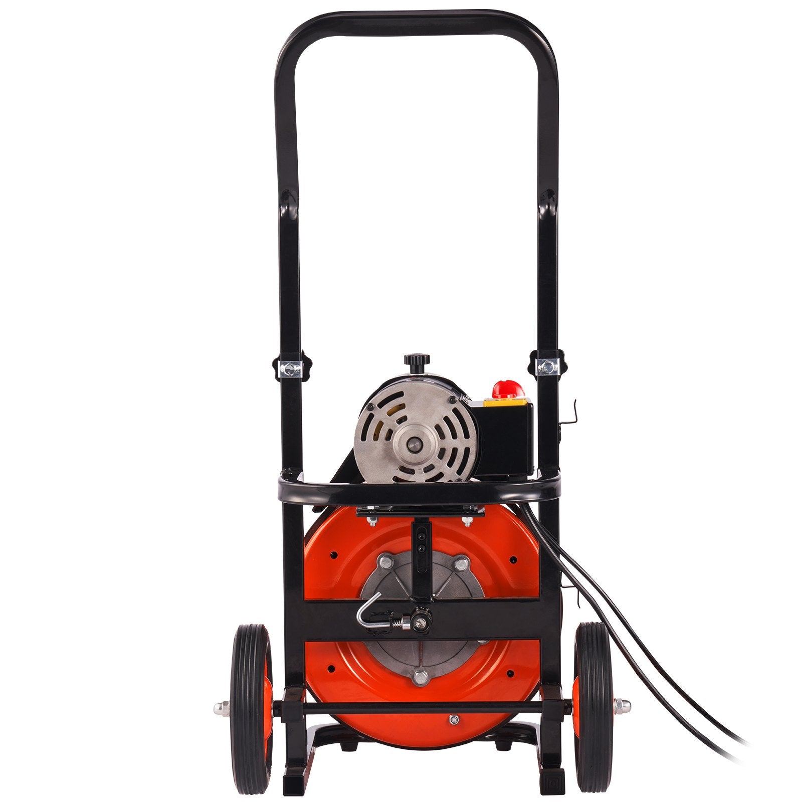 VEVOR 100FT x 1/2Inch Drain Cleaner Machine Sewer Auger Auto Feed with 4 Cutter & Air-Activated Foot Switch for 2" to 4" Pipes