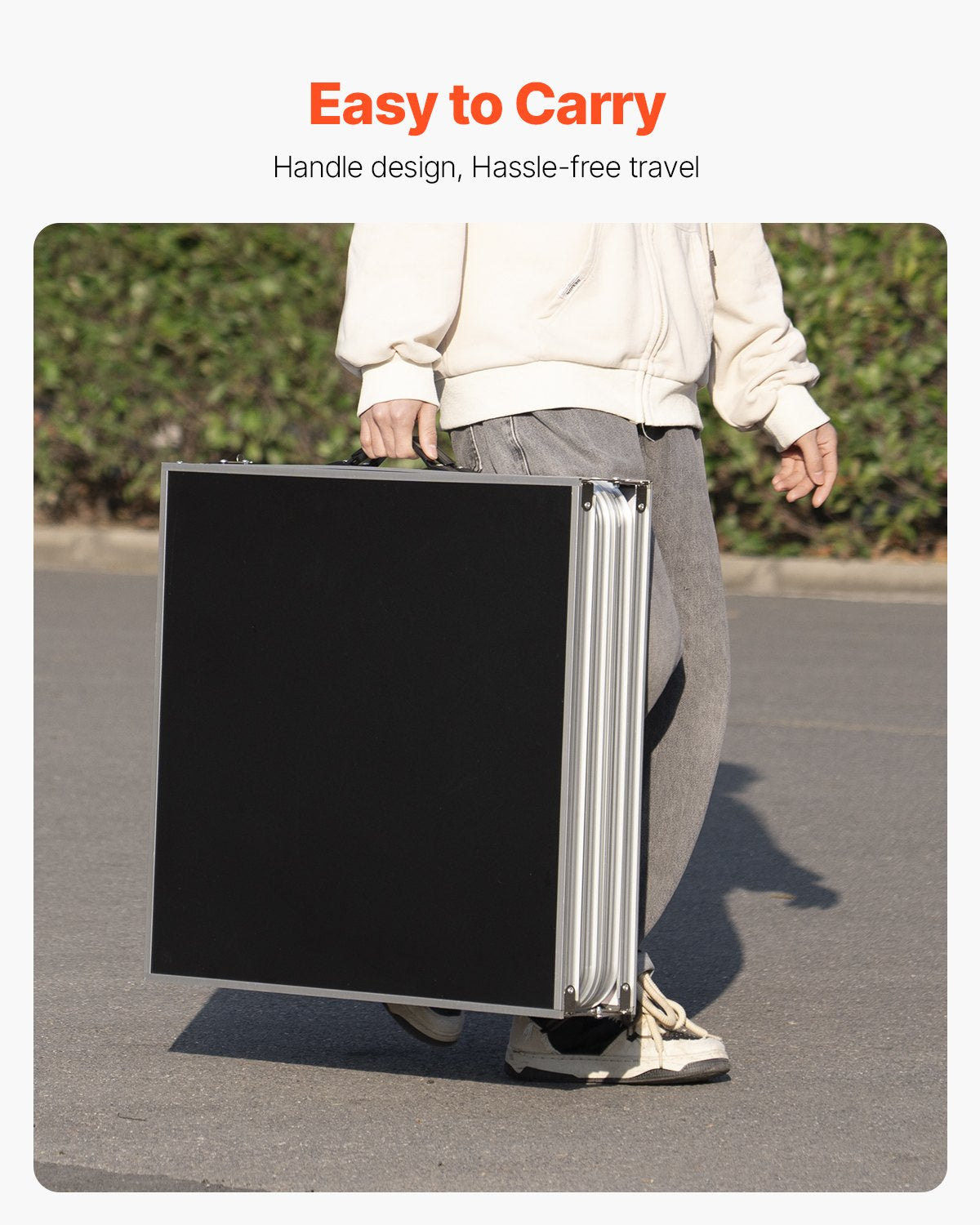 VEVOR 2.4 m Folding Beer Pong Tailgate Table Party Drinking Game Carrying Handle