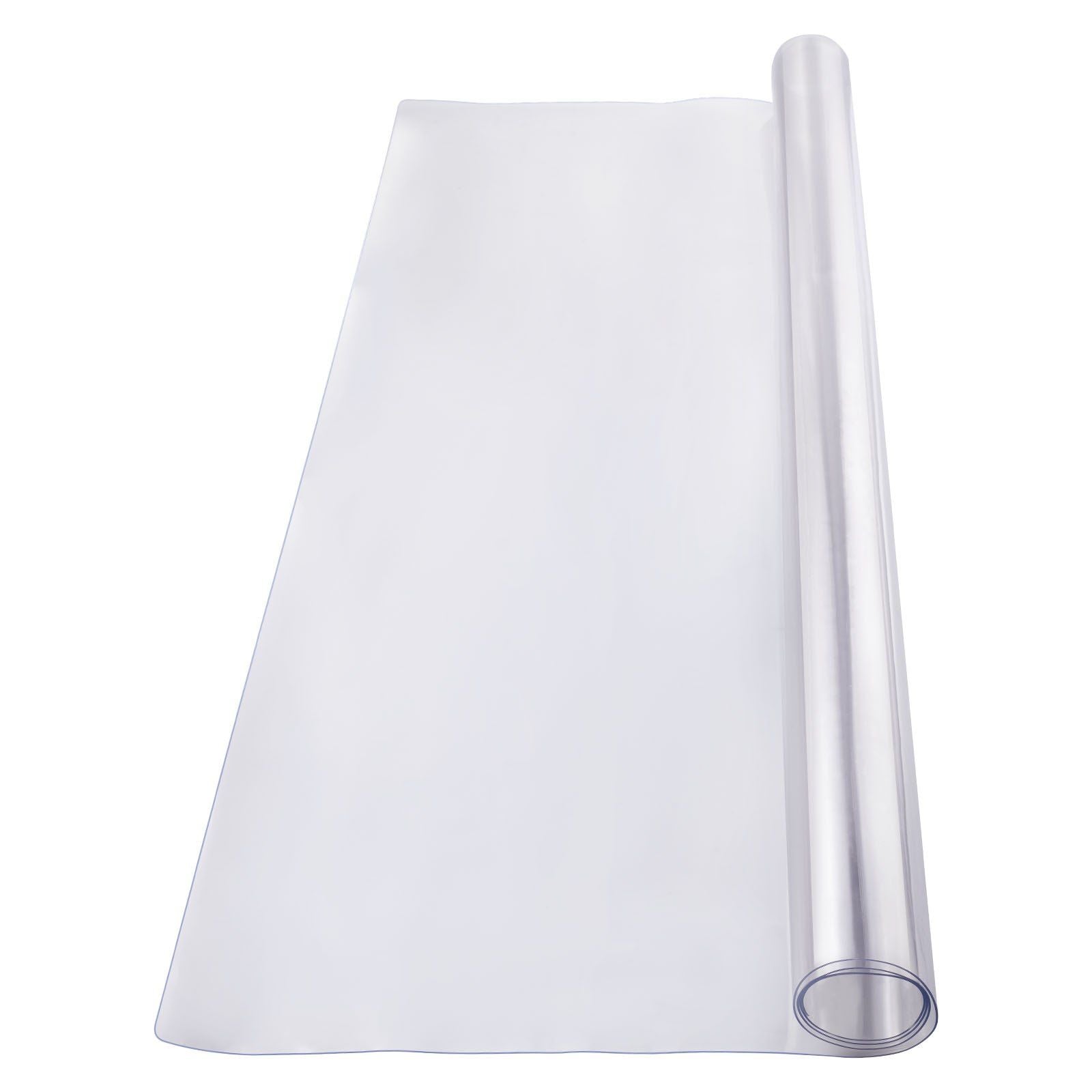 Plastic Table Cover, 30 x 60 Inch 1.5 mm Thick Clear Table Protector, Rectangle PVC Desk Mat, Waterproof & Easy Cleaning Desk Pad Tablecloth, for Office Dresser Dining Room Table Night Stand