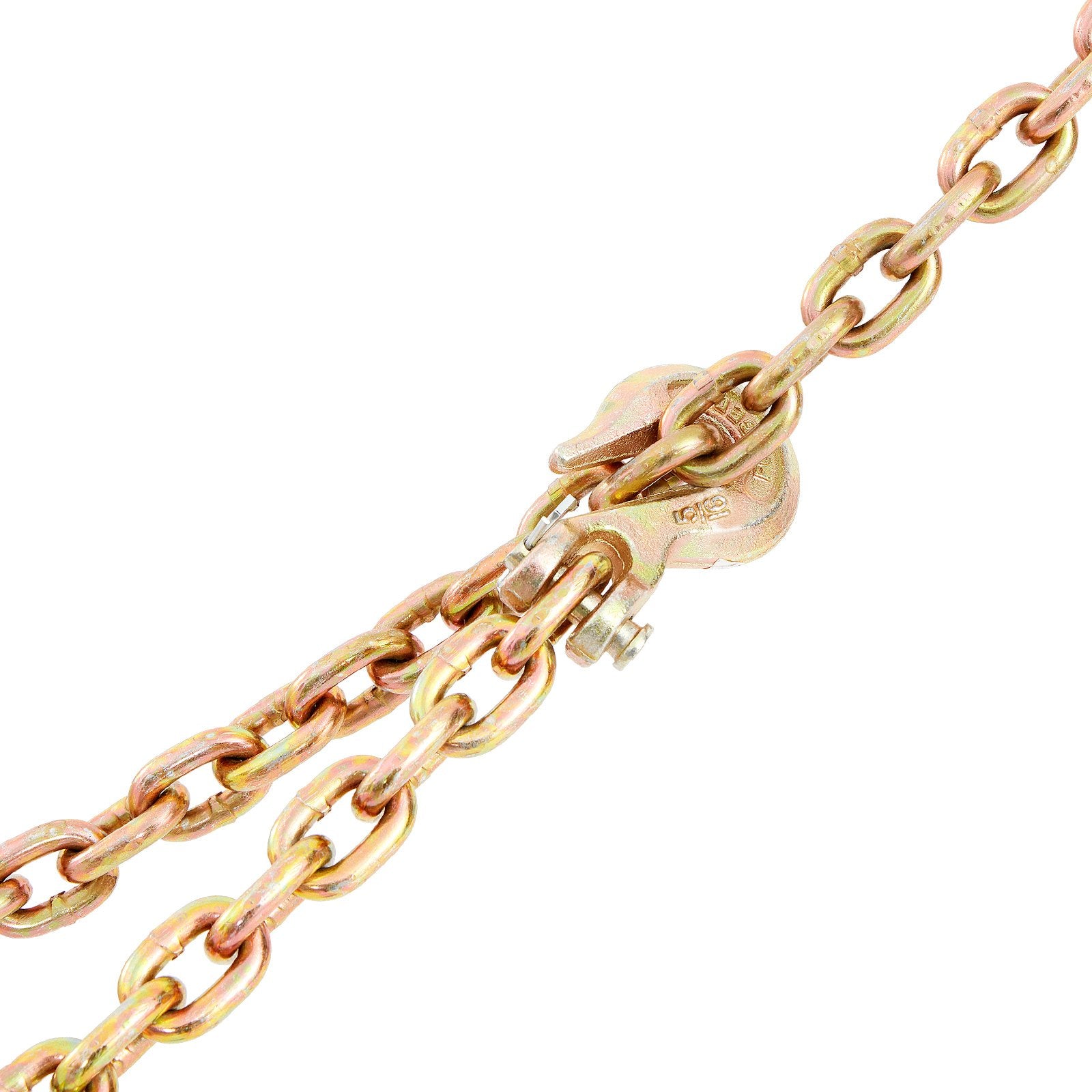 VEVOR Transport Binder Chain, 2222 kg Working Load Limit, G80 Tow Chain Tie Down with Grab Hooks, DOT Certified, Galvanized Coating Manganese Steel for Dock Factory Construction Site