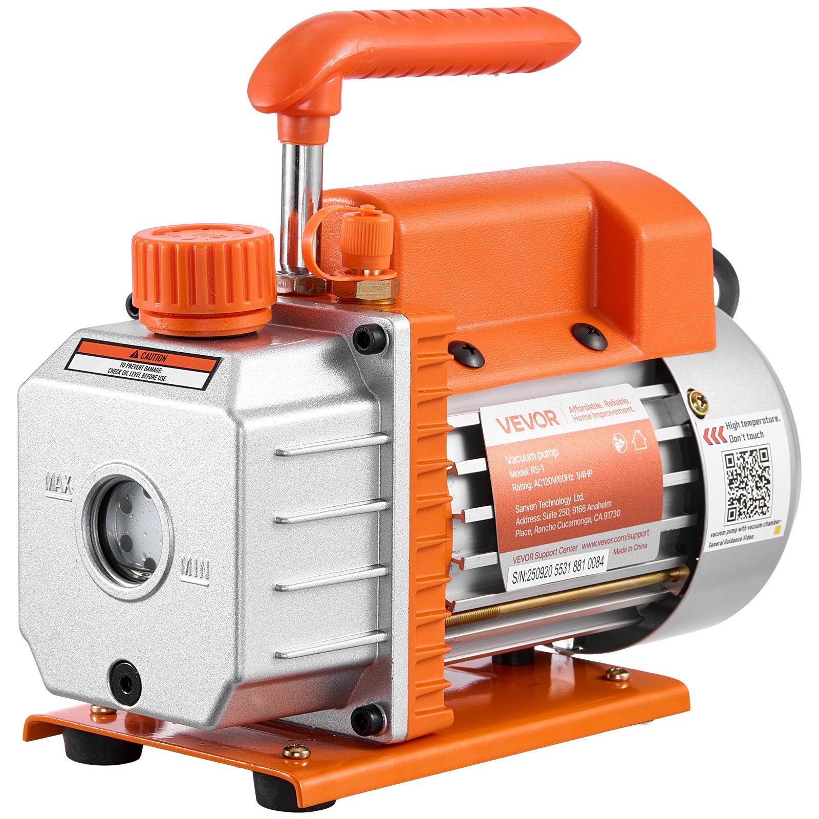 VEVOR 11.36 L Vacuum Chamber with Pump, 3.5 CFM 99 L/min, Single Stage Vacuum Pump, Stainless Steel Degassing Chamber Kit, Tempered Glass Lid, 1.5 m Hose, for Stabilizing Wood Degassing Silicone Resin