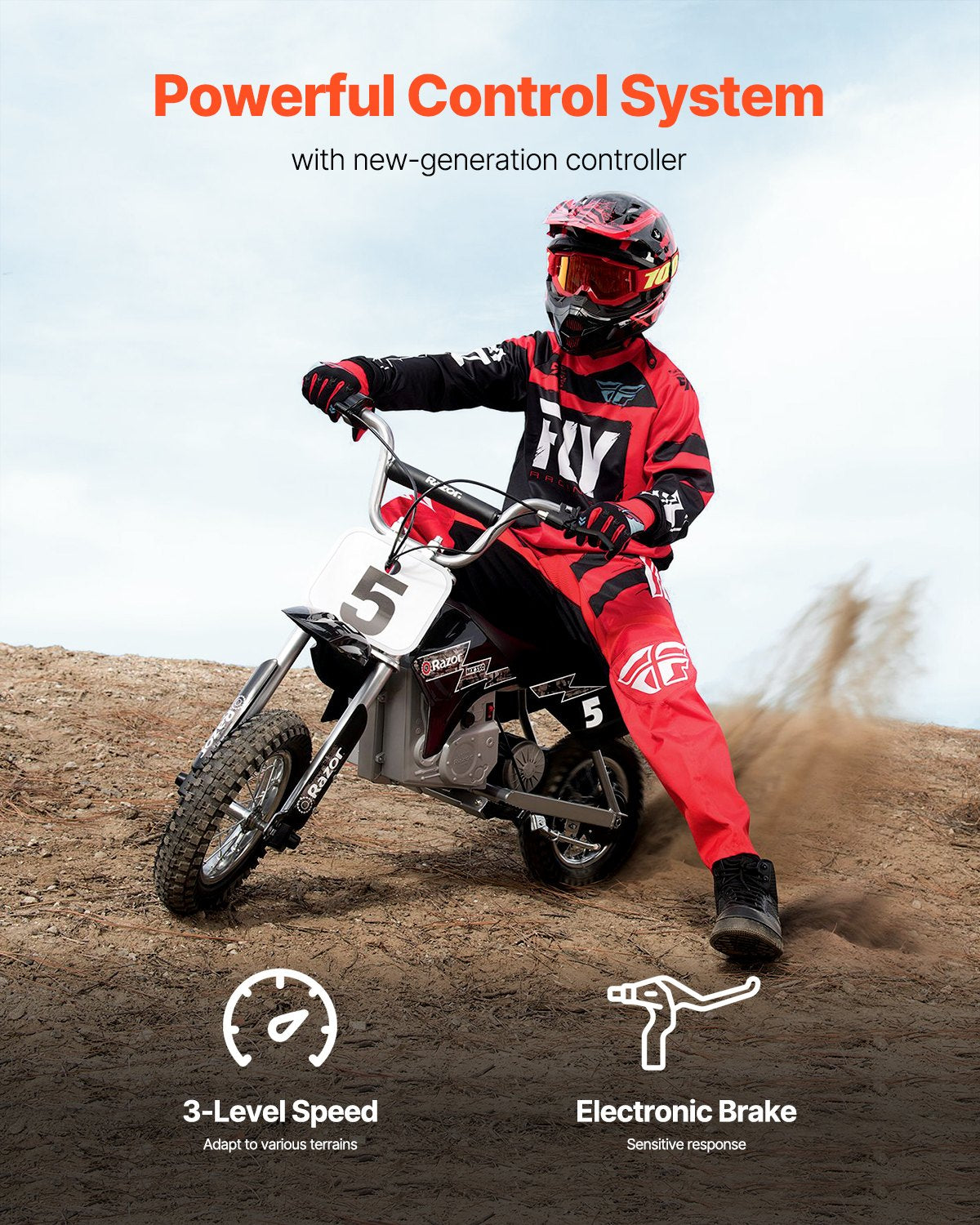 VEVOR 1800W Electric Brushless DC Motor Kit - 48V 4500rpm Motor with Upgraded Speed Controller, Throttle Grip Kit for Go Karts E-Bike Motorcycle Scooter