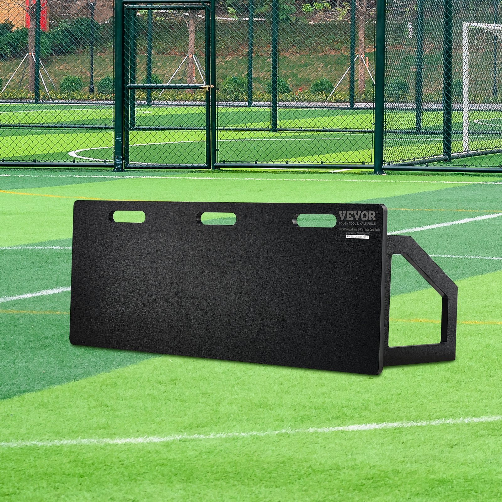 VEVOR Soccer Rebounder Board, 115x45 cm Portable Soccer Wall with 2 Angles Rebound, Foldable HDPE Kickback Rebound Board, Soccer Training Equipment for Kids and Adults, Passing & Shooting Practice