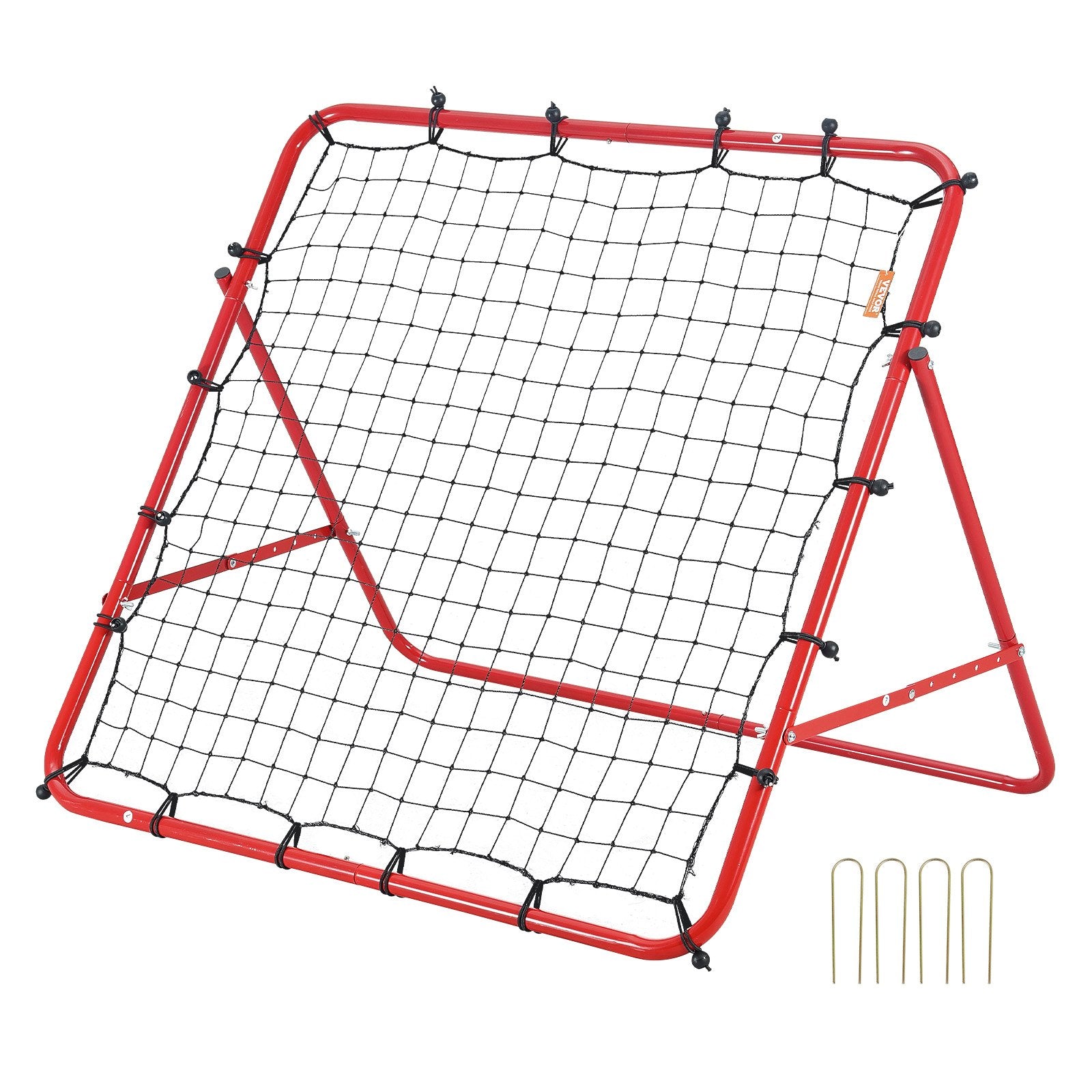 VEVOR Soccer Rebounder Rebound Net, Kick-Back 100x100 cm, Portable Football Training Gifts, Fully Adjustable Angles Goal Net, Aids & Equipment for Kids Teens & All Ages, Easy Set Up & Perfect Storage