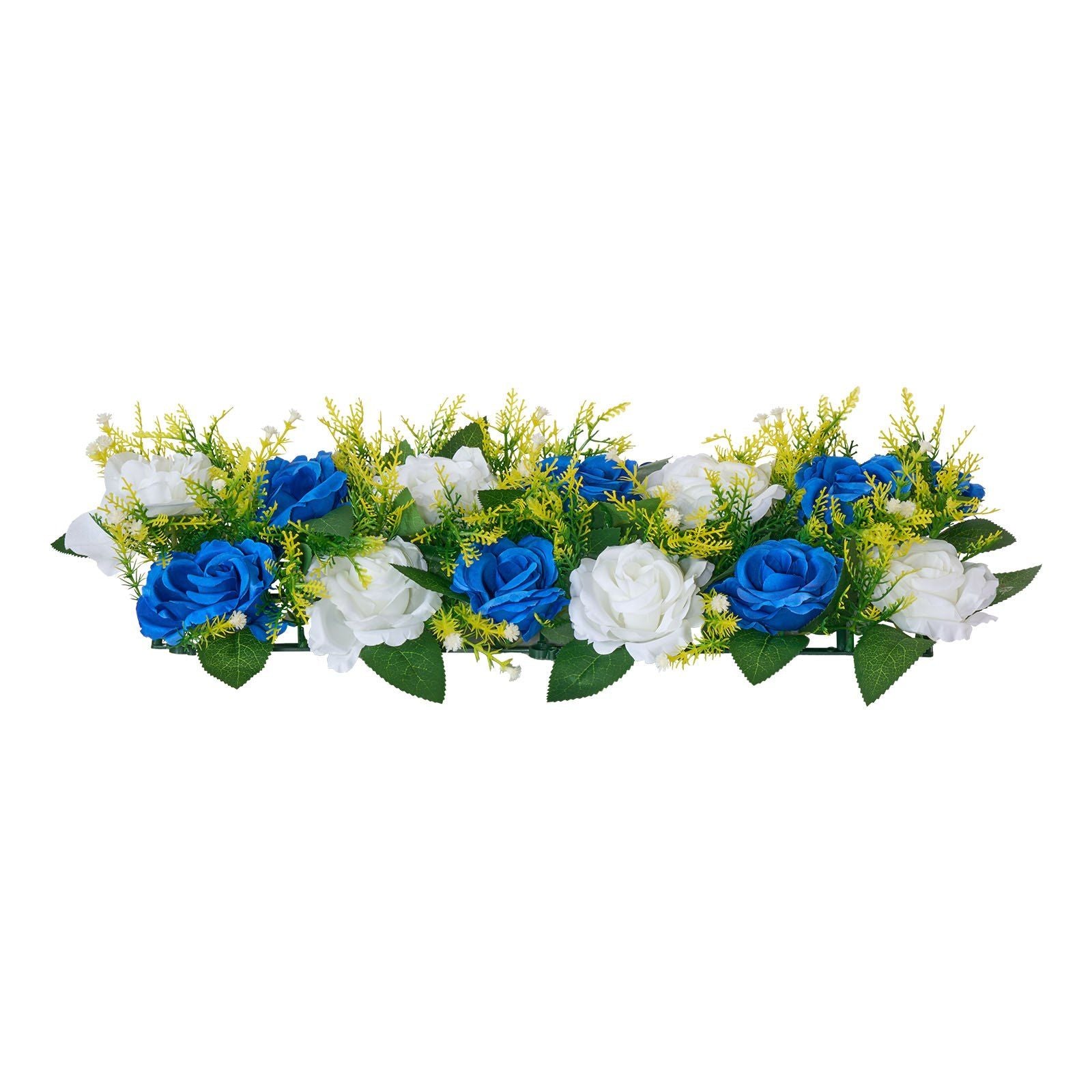 Flower Ball Arrangement Bouquet 10 PCS, 500 x 220 mm Artificial Flower Balls Wedding Table Centerpieces, Faux Rose Arrangements for Wedding Centerpiece Home Decoration, Blue and White Roses