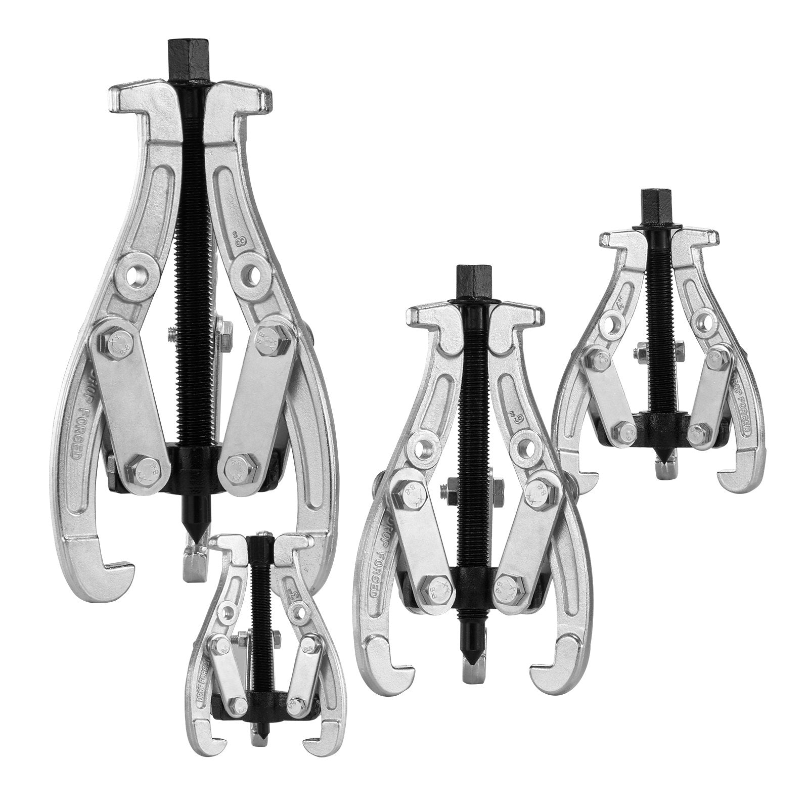 VEVOR Gear Puller Set 3" 4" 6" 8" 3-Jaw Bearing Puller Wheel Gear Pulley 4 PCS