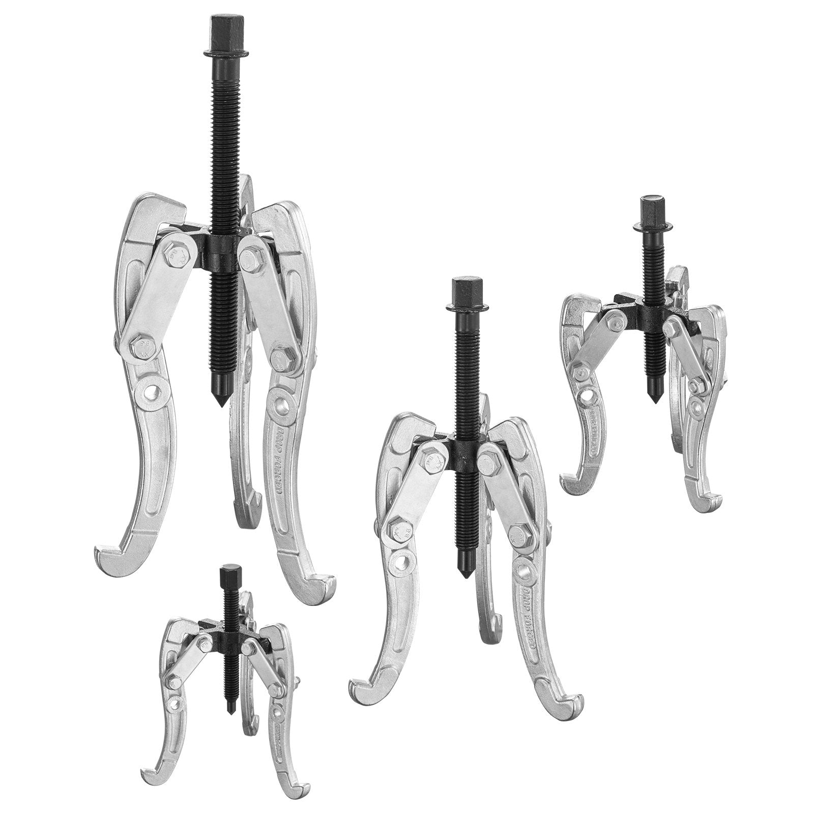 VEVOR Gear Puller Set 3" 4" 6" 8" 3-Jaw Bearing Puller Wheel Gear Pulley 4 PCS