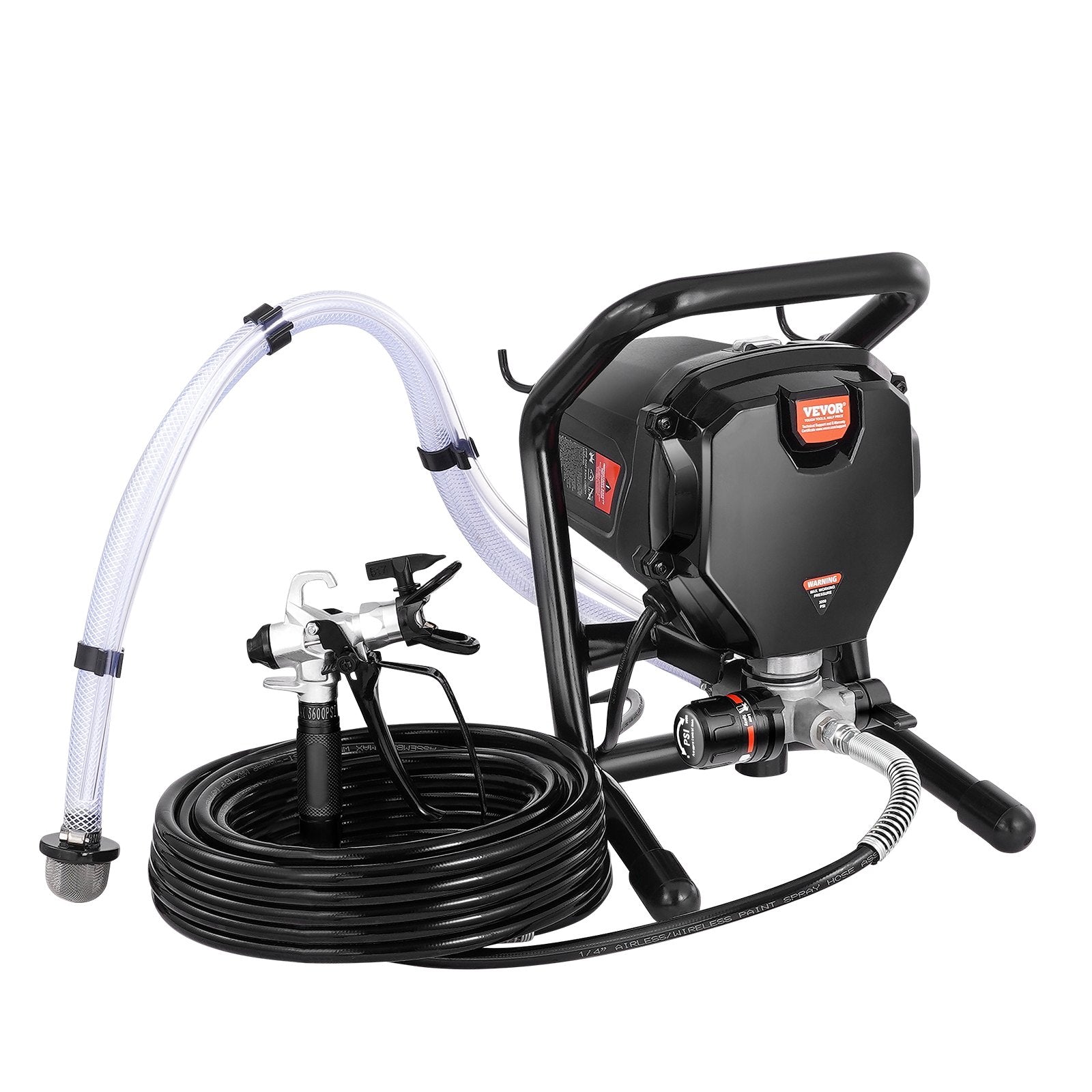 VEVOR Stand Airless Paint Sprayer, 750W 3000PSI High Efficiency Electric Airless Sprayer, Fine And Even Painting Effect, Handheld Paint Sprayers for Home Interior and Exterior Furniture and Fences