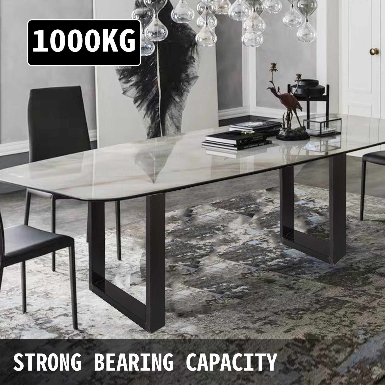 VEVOR 72 x 60 cm Dining Table Legs Office Table Legs Set of 2 Steel Table Legs Computer Desk Legs Steel Bench Legs Country Style Table Legs DIY Furniture Legs