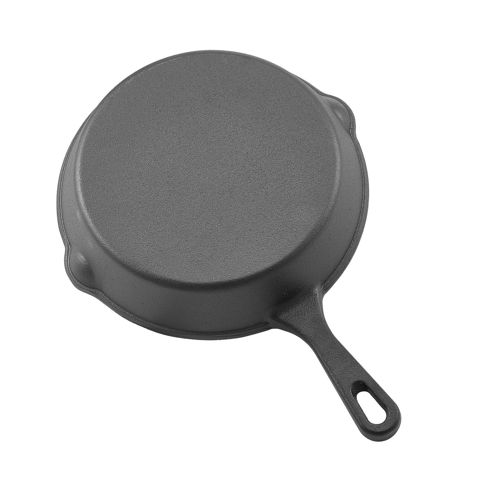 VEVOR Cast Iron Skillet, 3 Pcs Frying Pan Set (160, 220, 265 mm), Heavy-Duty Skillets with Heat-Resistant Handle, Pre-Seasoned Chef's Pan, Kitchen Cookware, for Oven, Gas, Electrical, Induction, Black