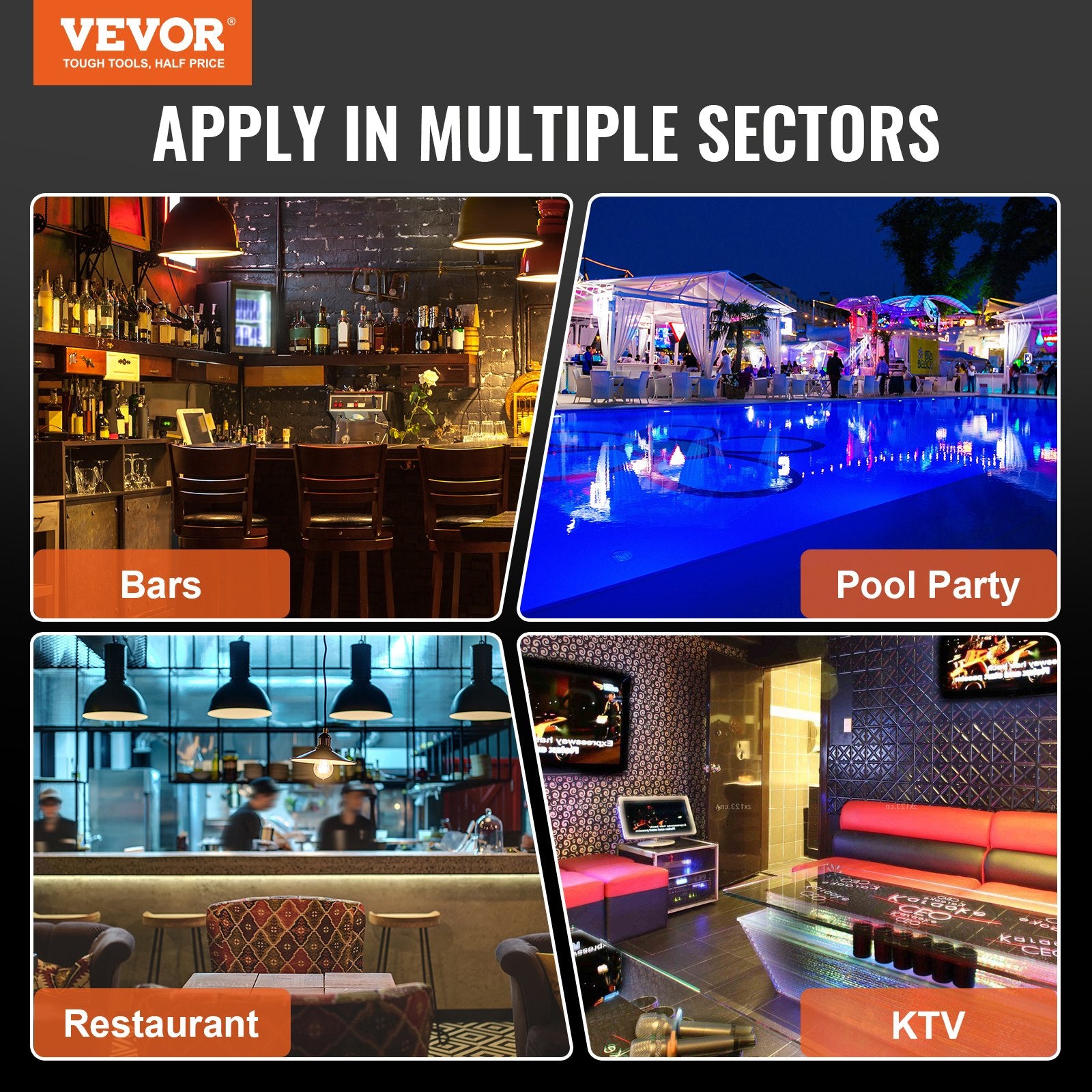 VEVOR LED Lighted Liquor Bottle Display, 3 Tiers 40 Inch Commercial Illuminated Home Bar Shelf, 3 Steps Whiskey Rack Stand, Acrylic Drink Shelves with RF Remote & App Control, and Multicolor lighting