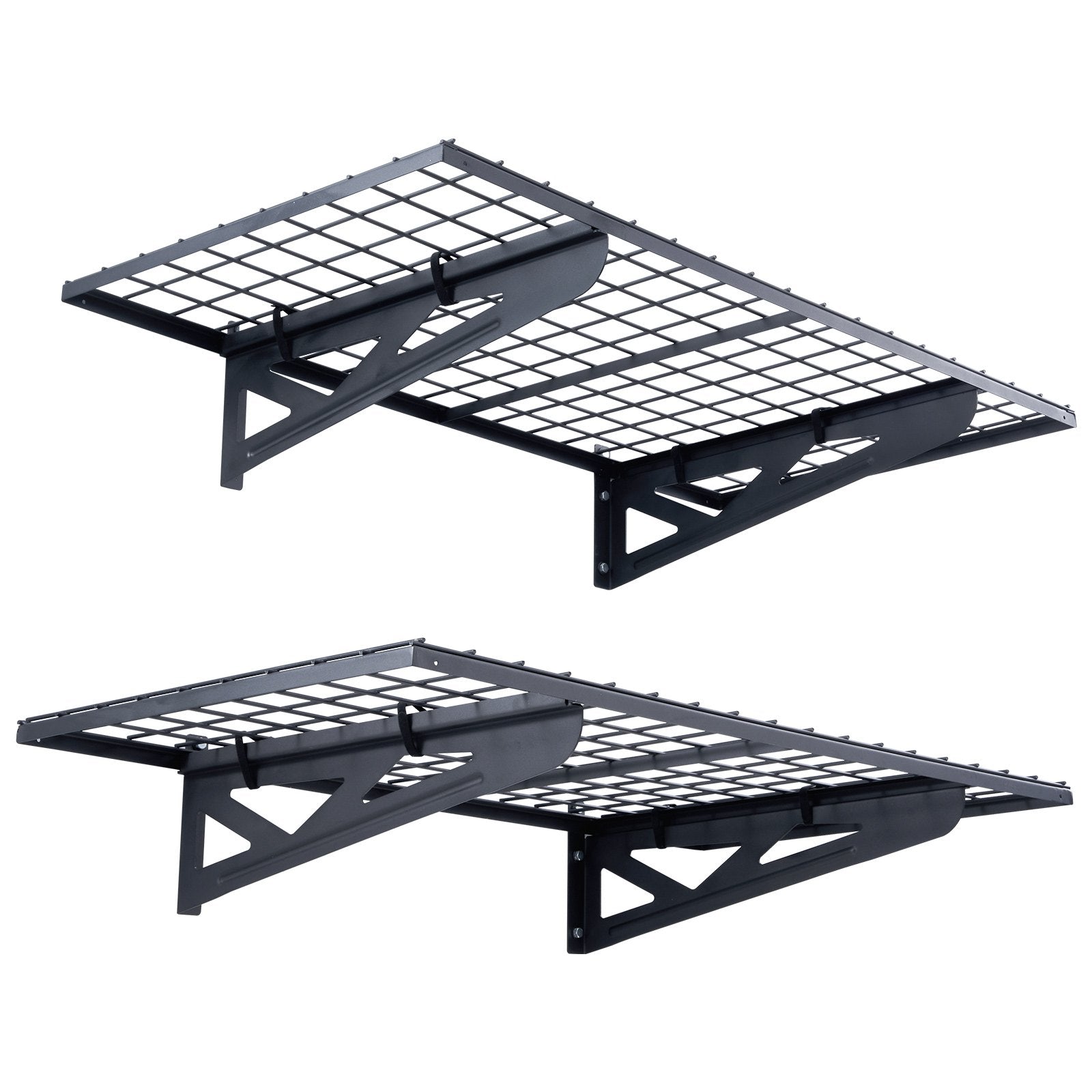 VEVOR Garage Storage Shelving, 2 Pack, 122 x 61 cm Heavy Duty Garage Shelves Wall Mounted, 502 lbs Load Capacity(Total) Garage Storage Rack Floating Shelves, Suitable for Shop, Shed, Garage Storage