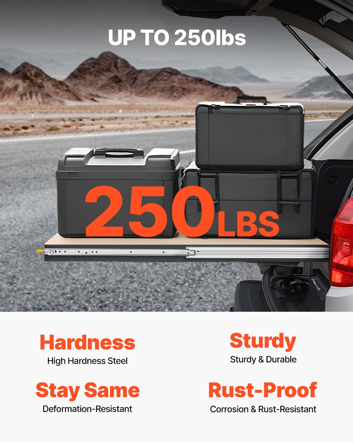 VEVOR 1 Pair 16-60 in Soft-Close Drawer Slides Ball Bearing Full Extension