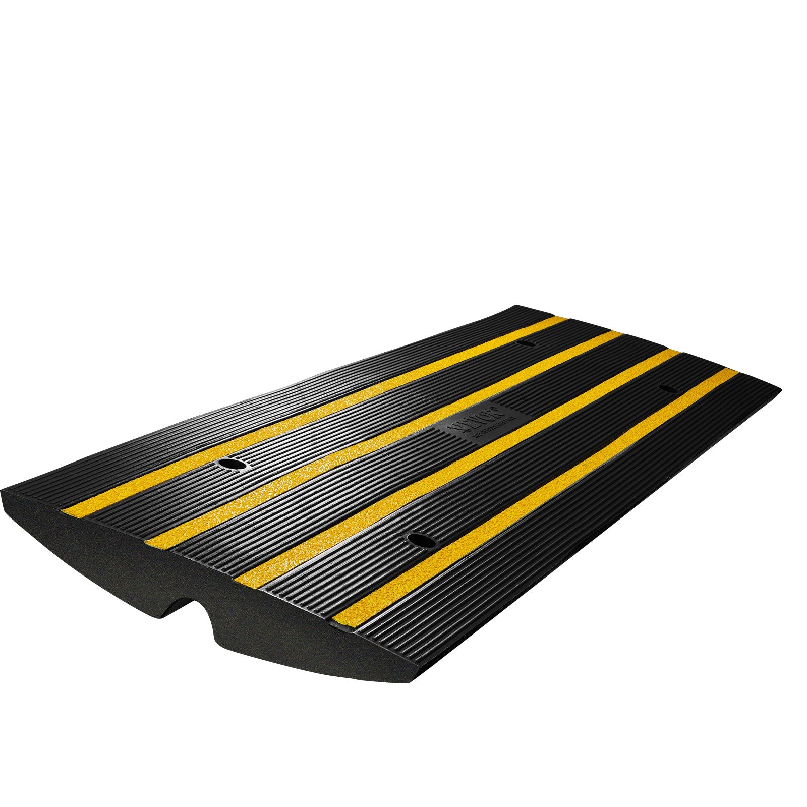 VEVOR Curb Ramp, 6.5 cm Rise Rubber Driveway Ramps, Heavy Duty 15 tons Weight Capacity Threshold Ramp, Curbside Bridge Ramps for Loading Dock Garage Sidewalk, Expandable Full Ramp Set