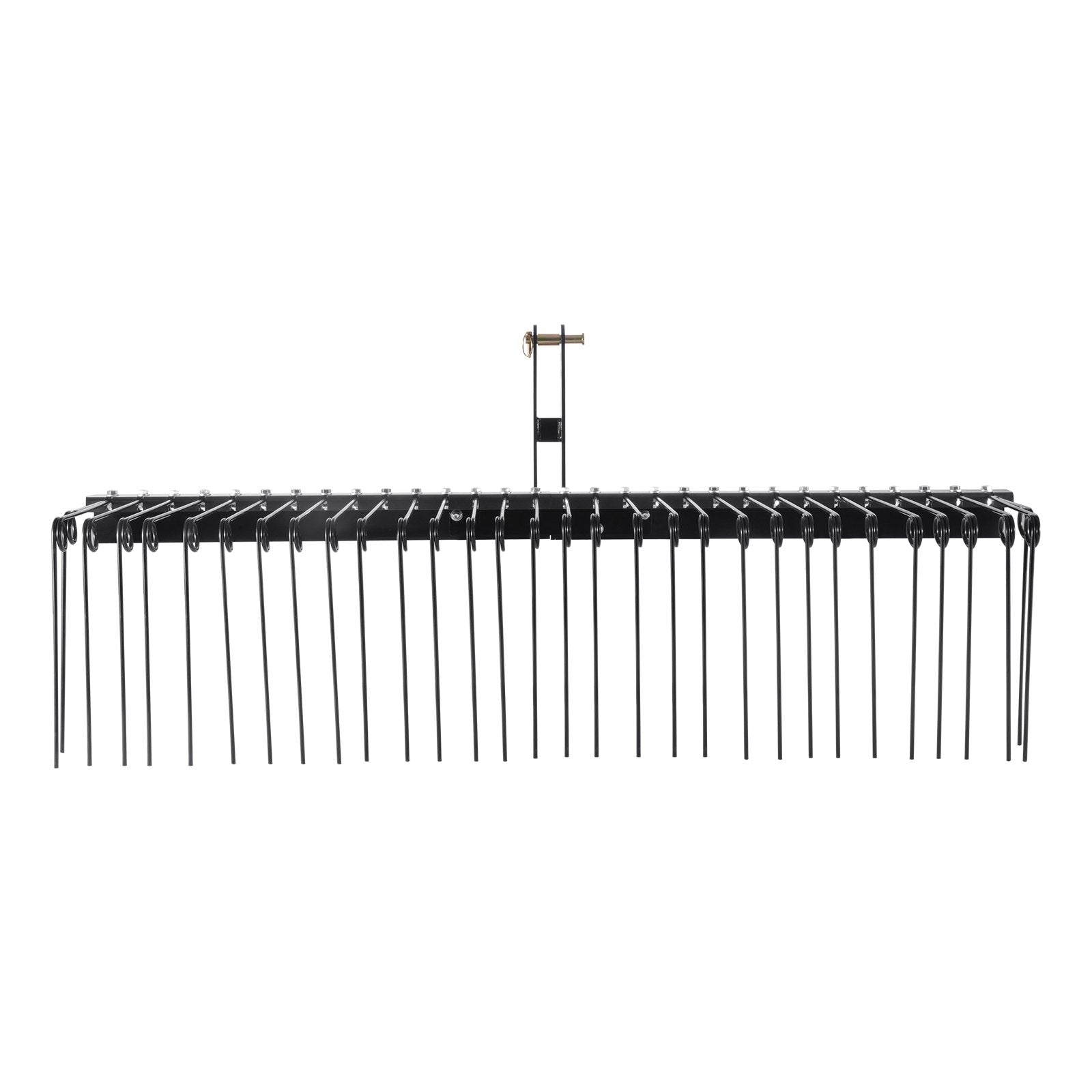 VEVOR Tow Behind Landscape Rake, 1.8m Tow Dethatcher with 32 Steel Tines, Lawn Dethatcher Rake Attaches to Category 1, 3 Point Hitch for Tractor, for Leaves, Pine Needles, Straw, and Grass