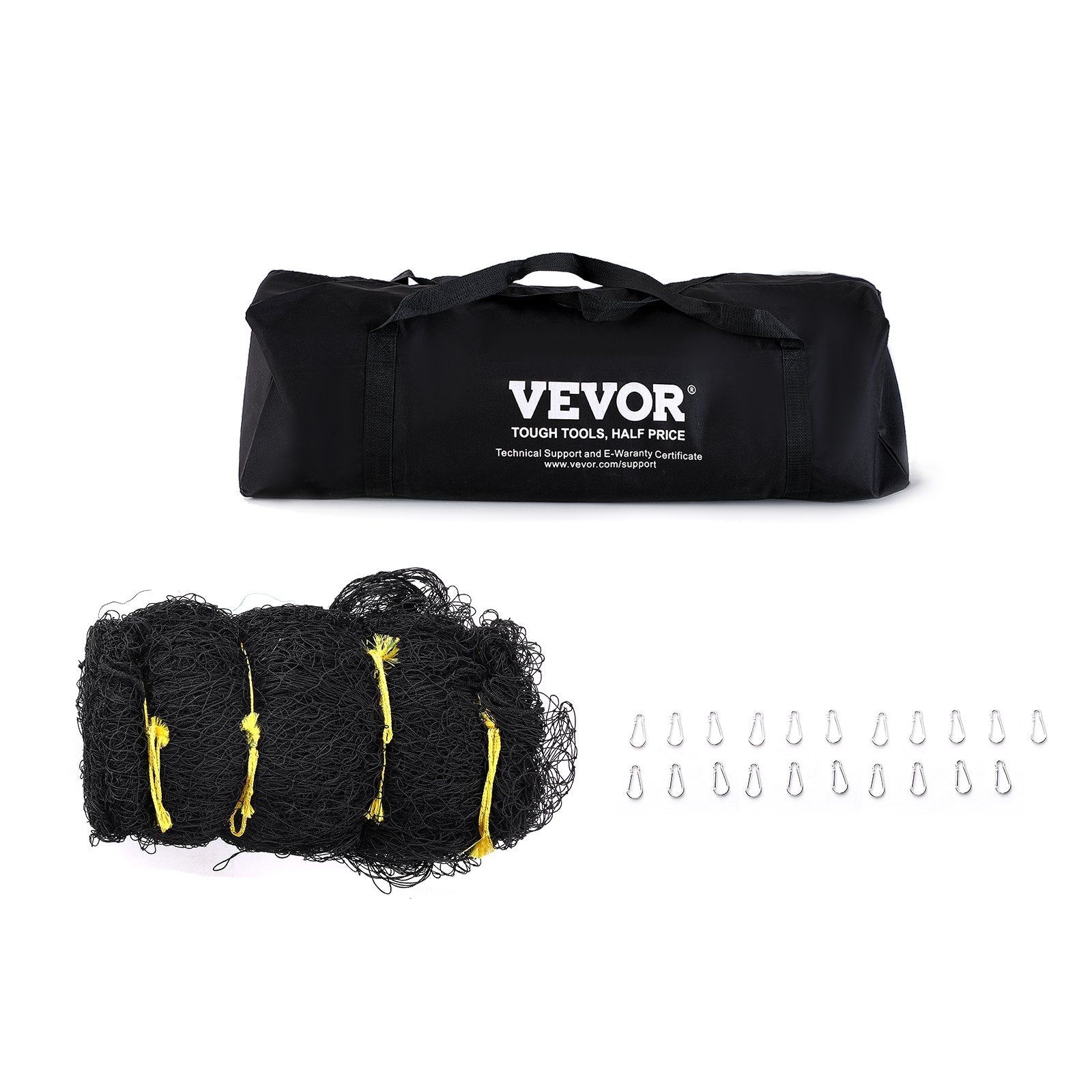 VEVOR Baseball Batting Netting, Professional Softball Baseball Batting Hitting Training Net, Practice Portable Pitching Cage Net with Door & Carry Bag, Heavy Duty Enclosed PE Netting,2133CM (NET ONLY)