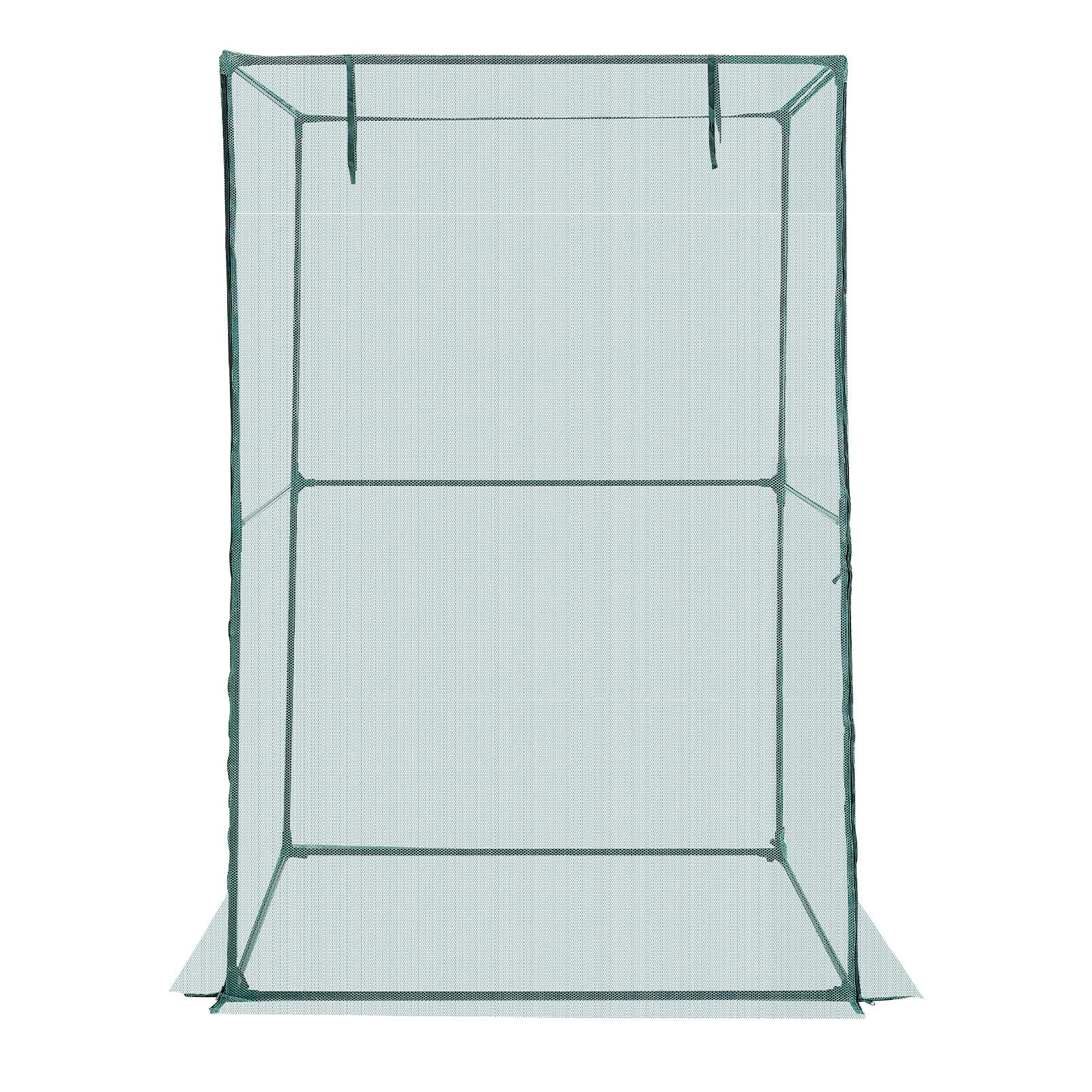 VEVOR Crop Cage, 1.2 x 1.2 x 1.8 m Plant Protection Tent with Zippered Door, Wind-Resistant Tall Crop Cage, Easy to Install, Outdoor Raised Bed Cover, Tomato Plant Netting for Garden Patio Lawn