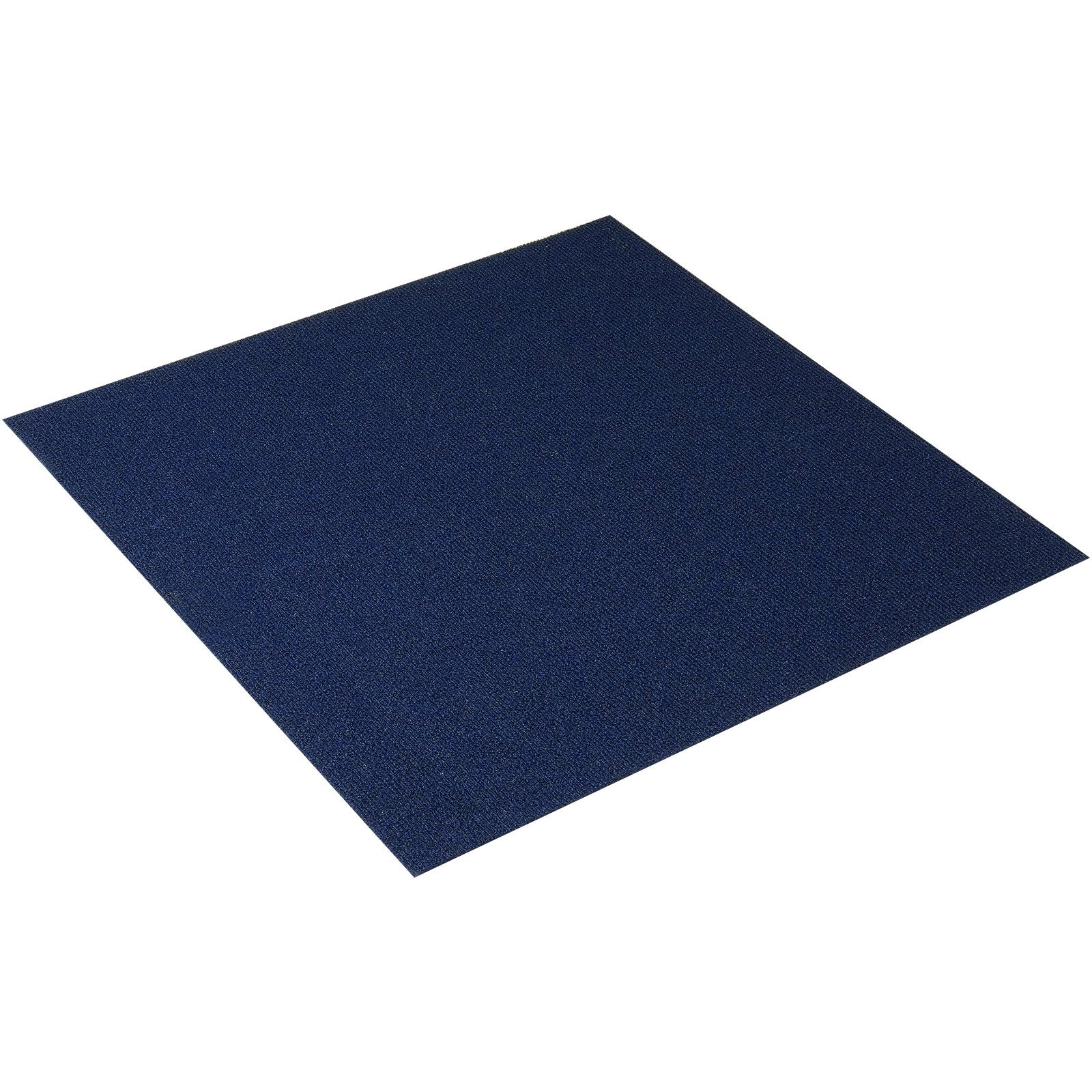 VEVOR Carpet Tiles Peel and Stick, Squares Self Adhesive Carpet Floor Tile, Soft Padded Carpet Tiles, Easy Install DIY for Bedroom Living Room Indoor Outdoor (15Tiles, Dark Blue)