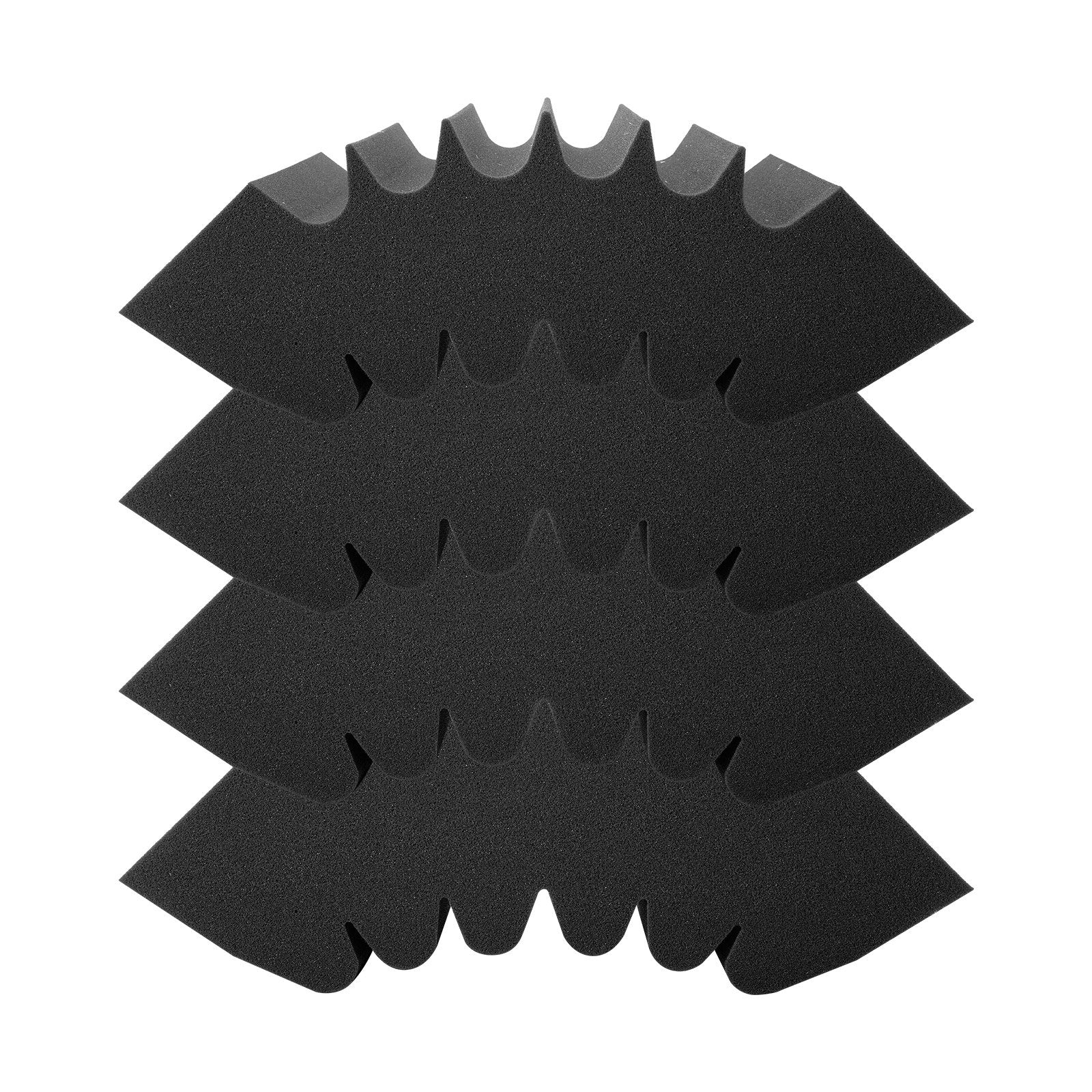 VEVOR Acoustic Foam Panels 4 Pack 16.5 x 6.3 x 12 in Adhesive for Wall Ceiling