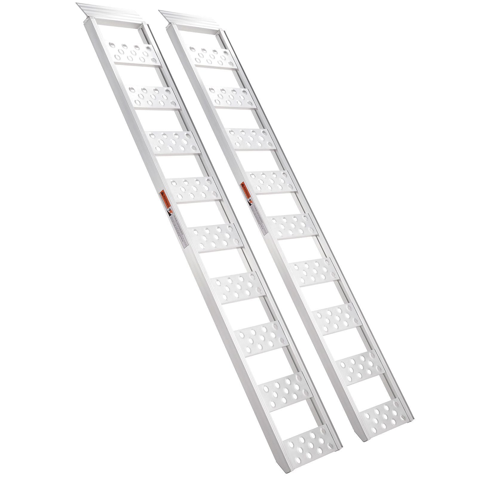 Aluminum Ramps, 1250lbs, Straight Ramp with Treads and Load Straps, Portable Loading Ramp for Motorcycles, ATVs, Trucks, Lawn Mower, Dirt Bike, Garden Tractor, 78"L x 12"W, 2Pcs